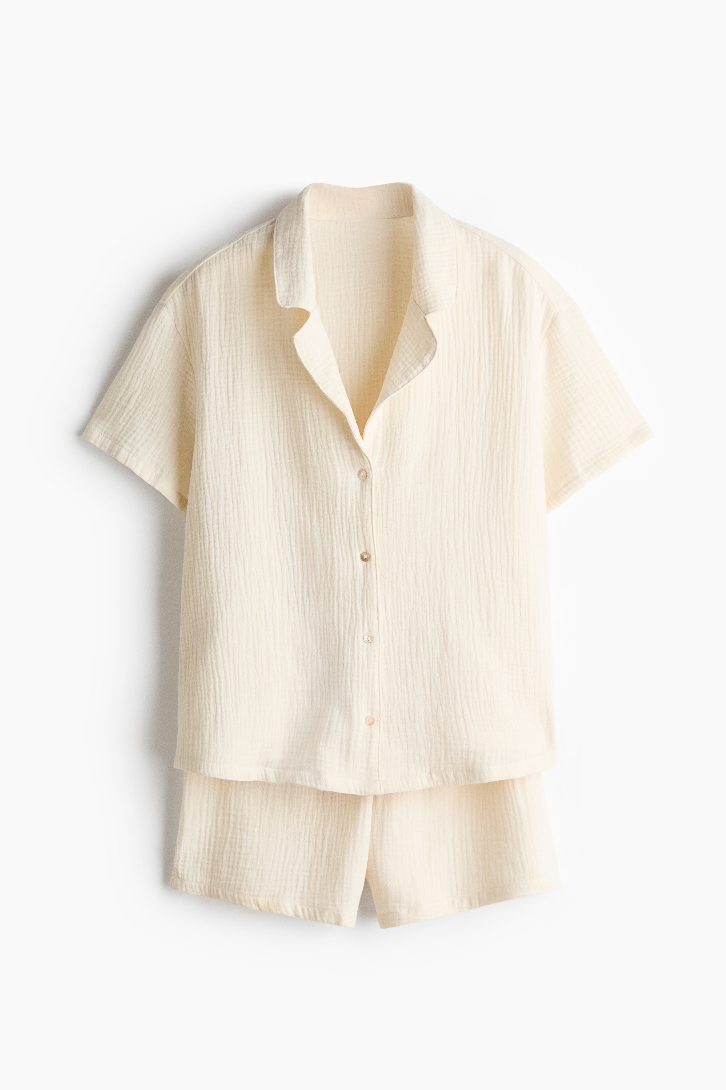 Pyjama en mousseline de coton - Crème/Jaune clair/fleuri/Crème/fleuri/Bleu marine/Turquoise clair/Rose clair/fraises