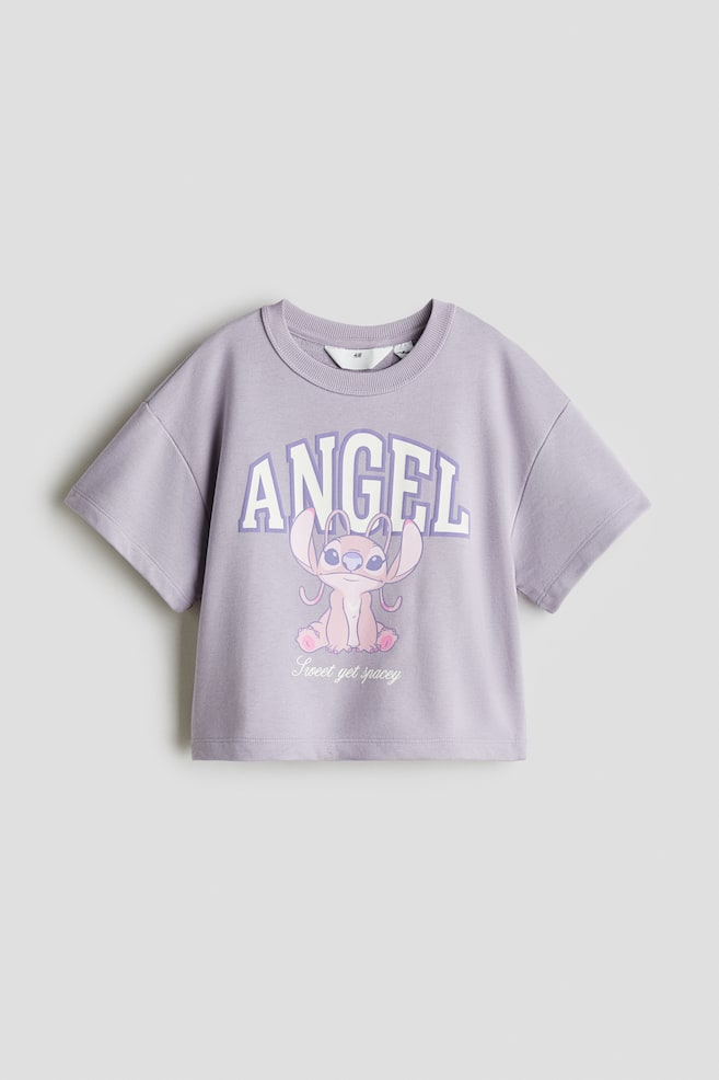 Printed T-shirt - Light purple/Lilo & Stitch/Light grey/Lilo & Stitch/Cream/Hello Kitty/Dark blue/Lilo & Stitch/Dark grey/Lilo & Stitch/White/My Melody/Grey/Hello Kitty/Grey/Kuromi - 1