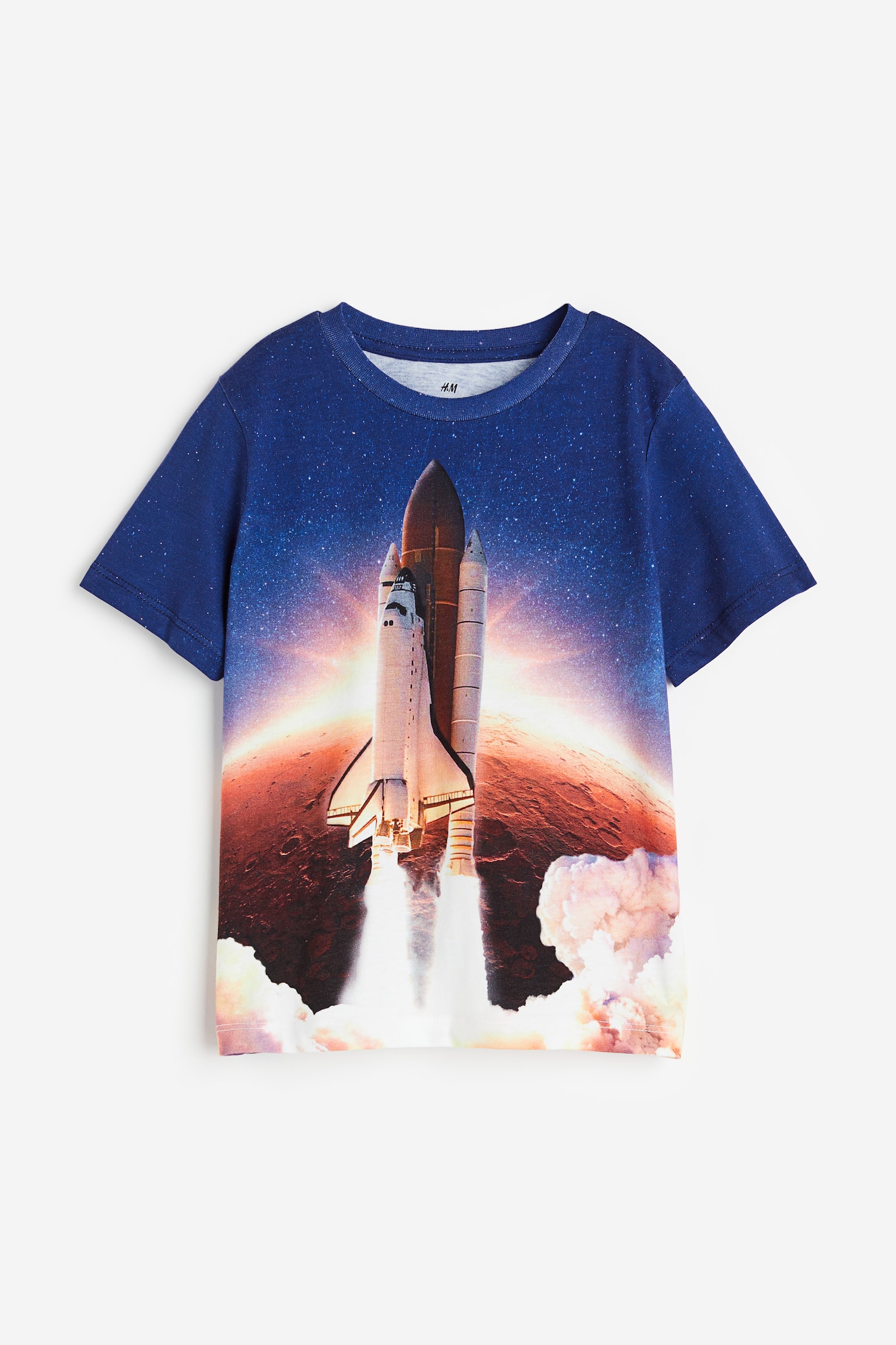 プリントジャージーTシャツ - ダークブルー／スペースクラフト/ブルー／レオパード/ブラック／サッカー - 1