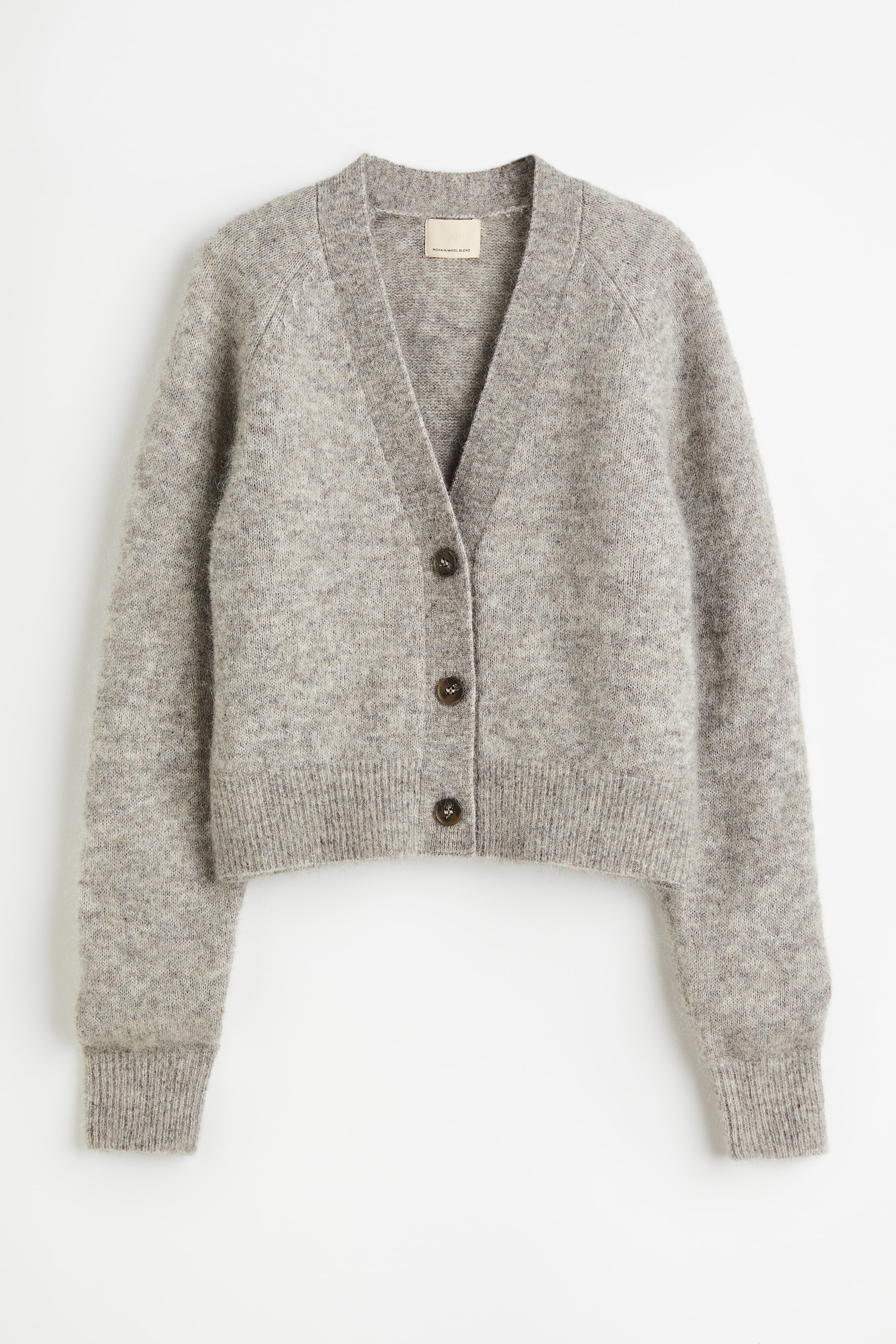 Wool-blend cardigan - Grey marl - Ladies | H&M GB