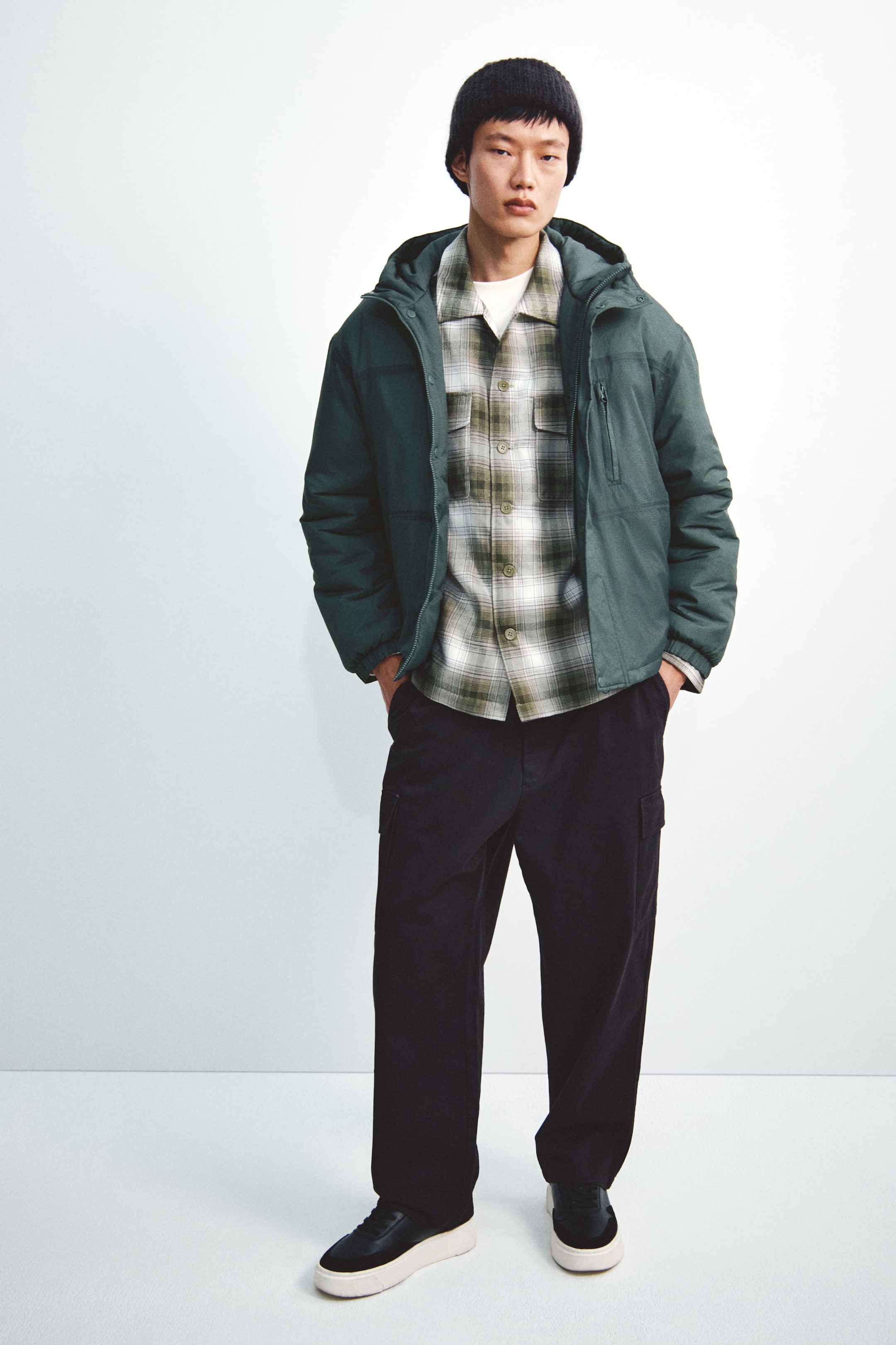 이미지 확대 보기: 나일론 패딩 재킷 - 포레스트 그린 - Men | H&M KR 2