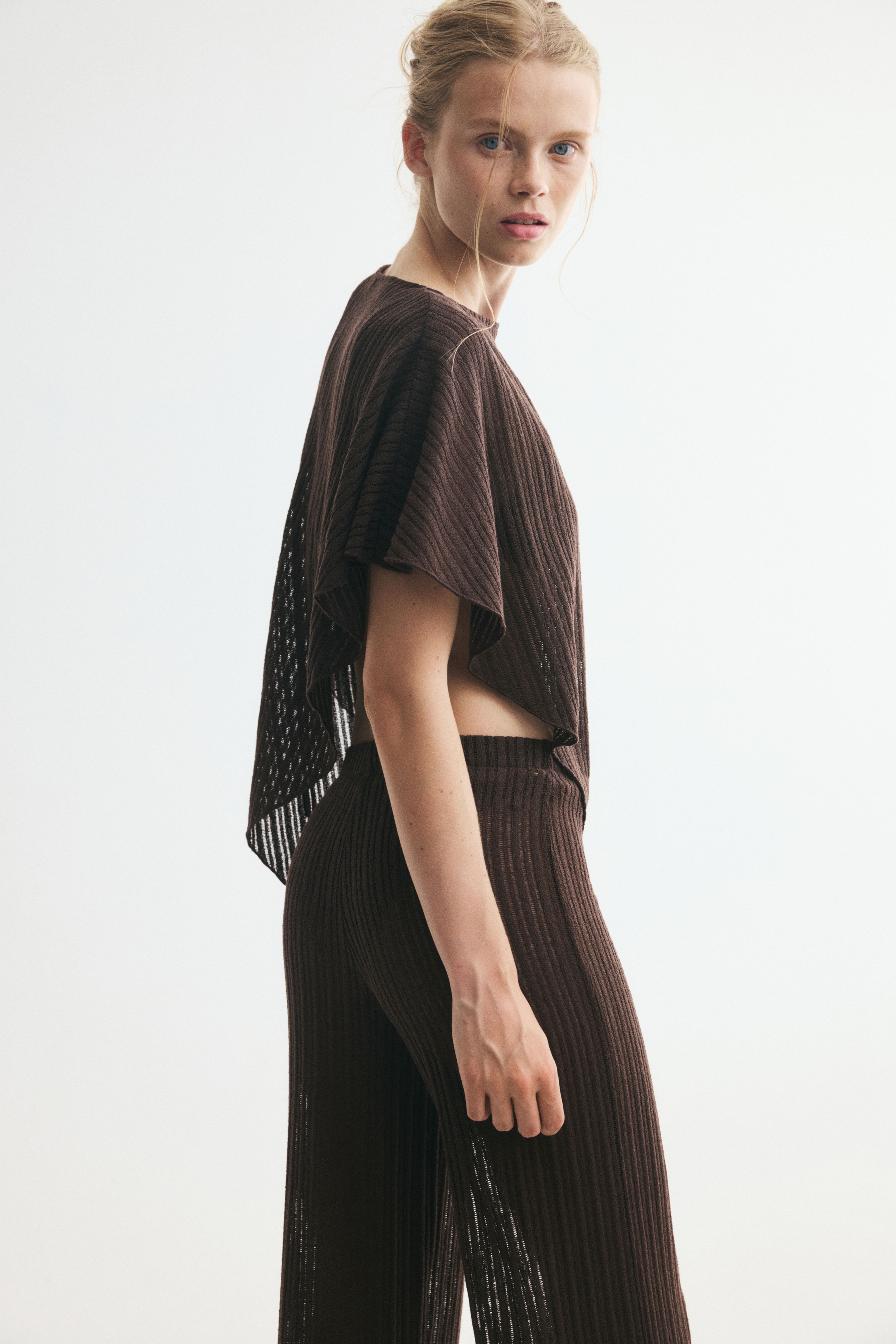 Rib-Knit Cape