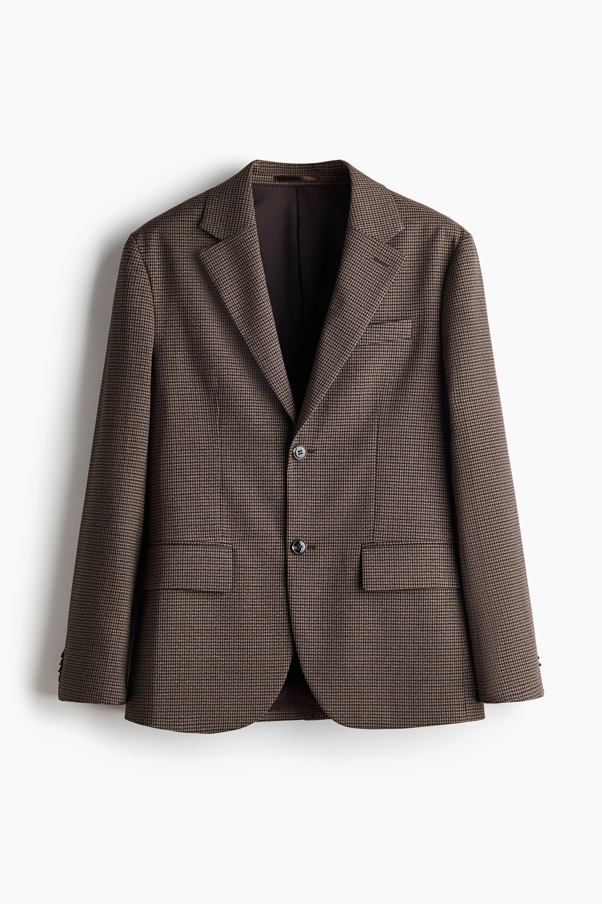 Kevyt bleiseri Relaxed Fit - Tummanruskea/Ruudullinen/Harmaanruskea