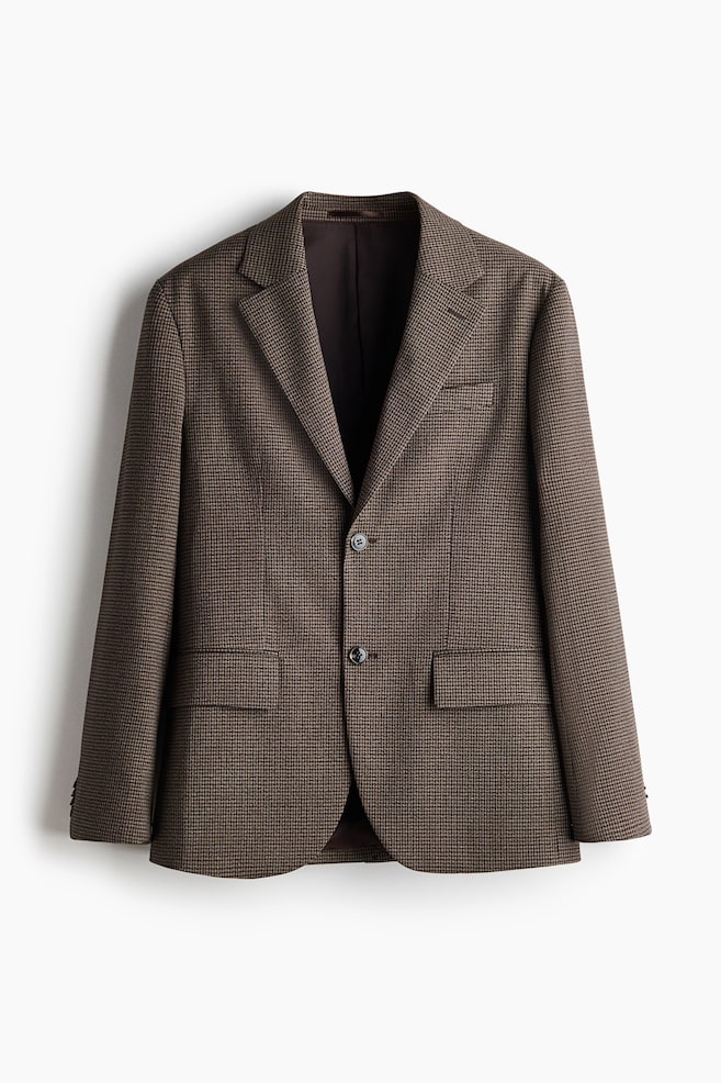 Relaxed-Fit Lightweight Jacket - Dark brown/checked/Taupe - 1