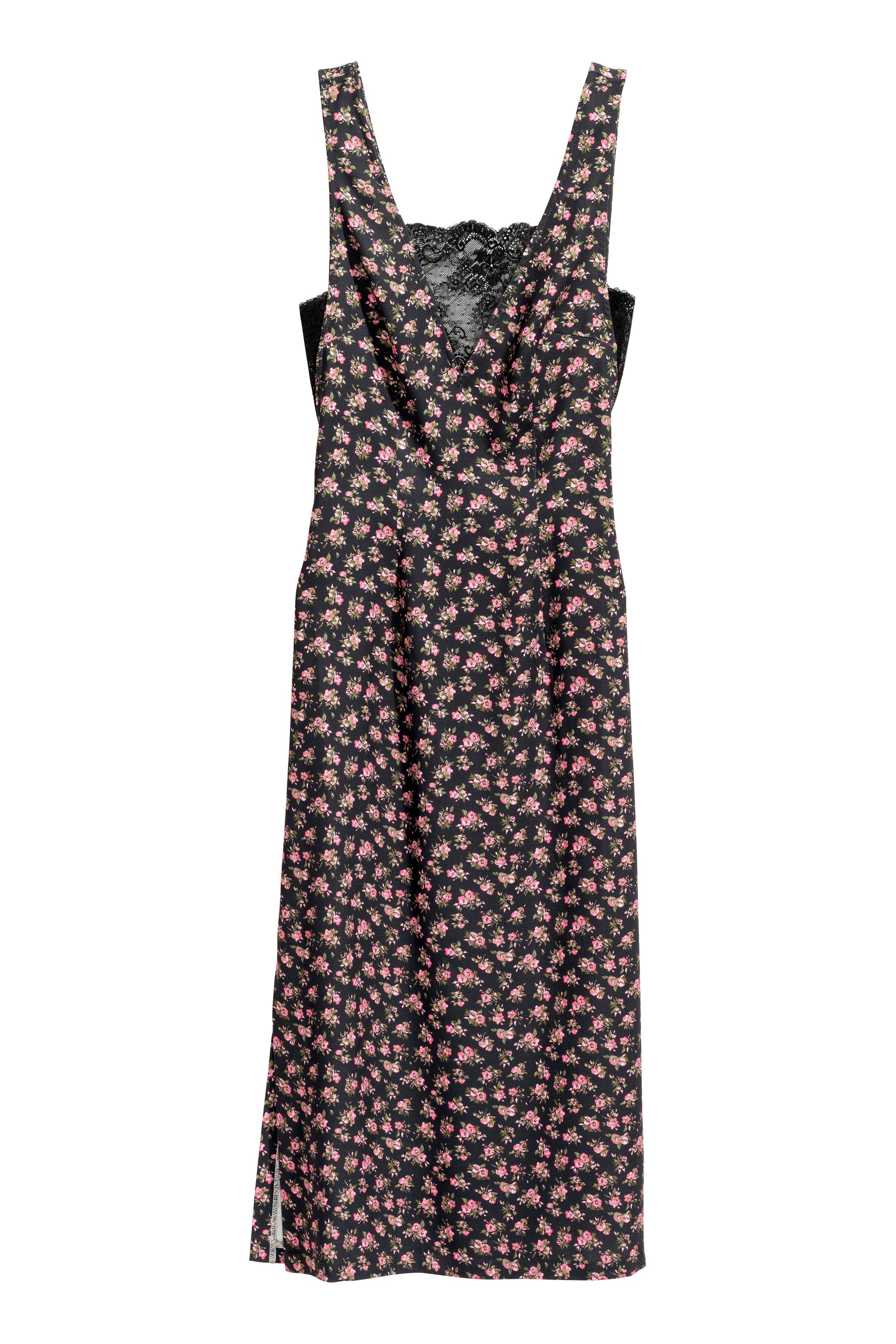 View larger image: V-neck dress - Black/Floral - Ladies | H&M GB 1