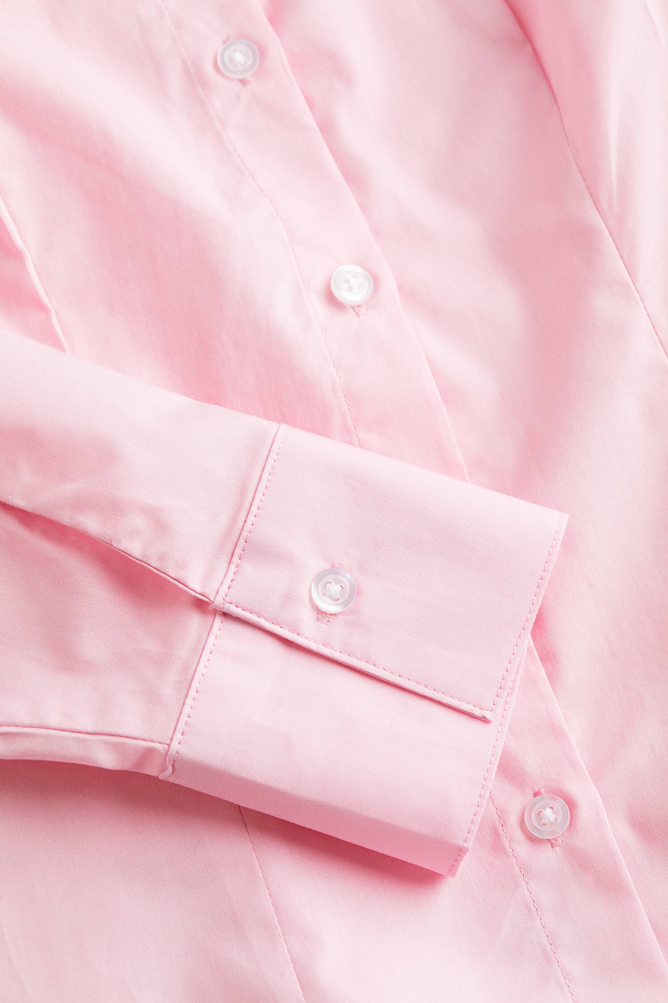 View larger image: Fitted poplin shirt - Light pink - Ladies | H&M IN 2