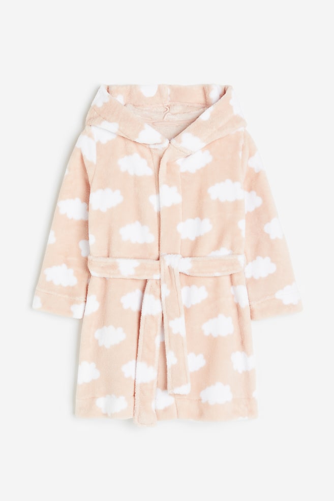 Fleece dressing gown - Light pink/Clouds/White/Stars - 1