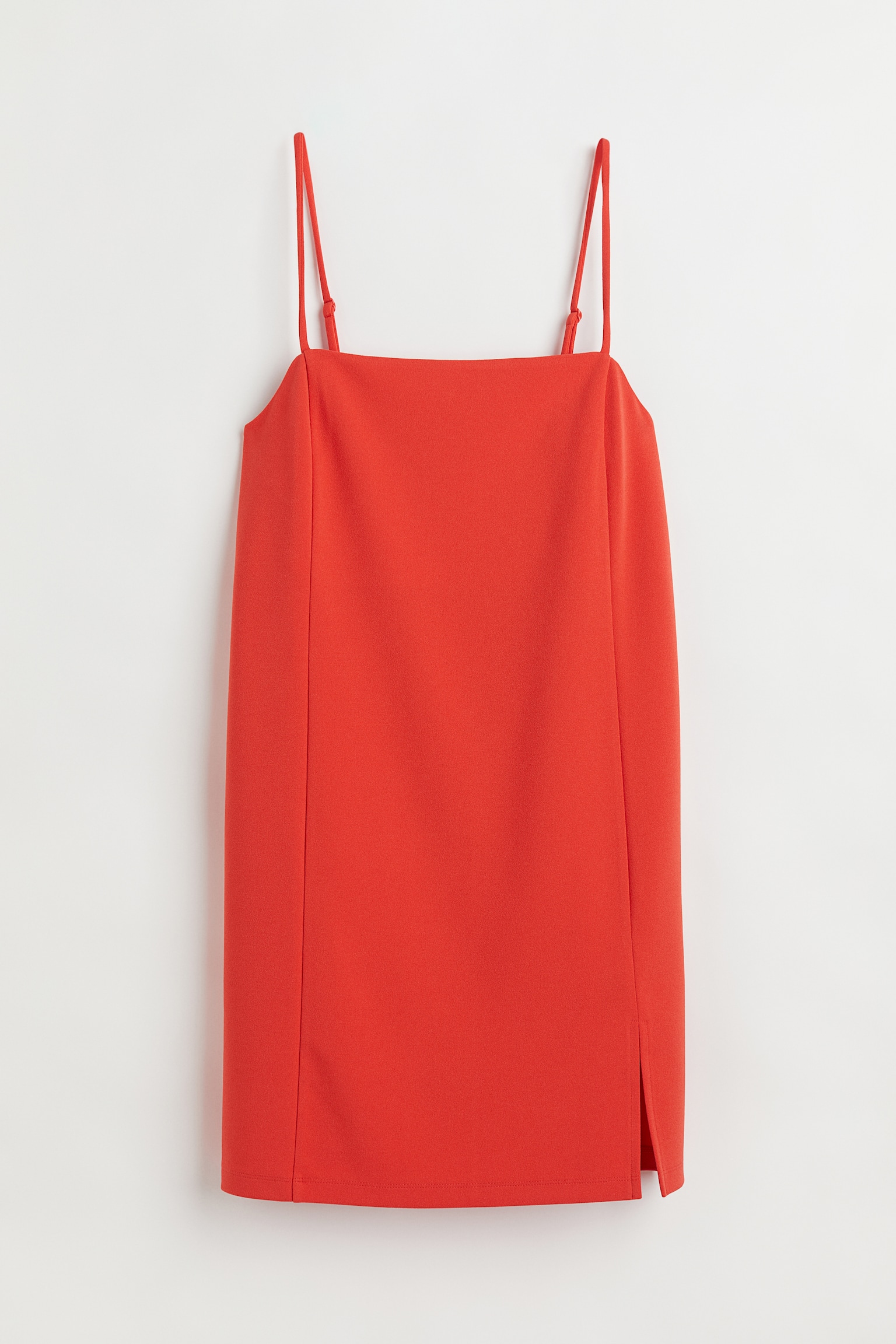 Jersey A-line Dress - Red/Light beige - 1