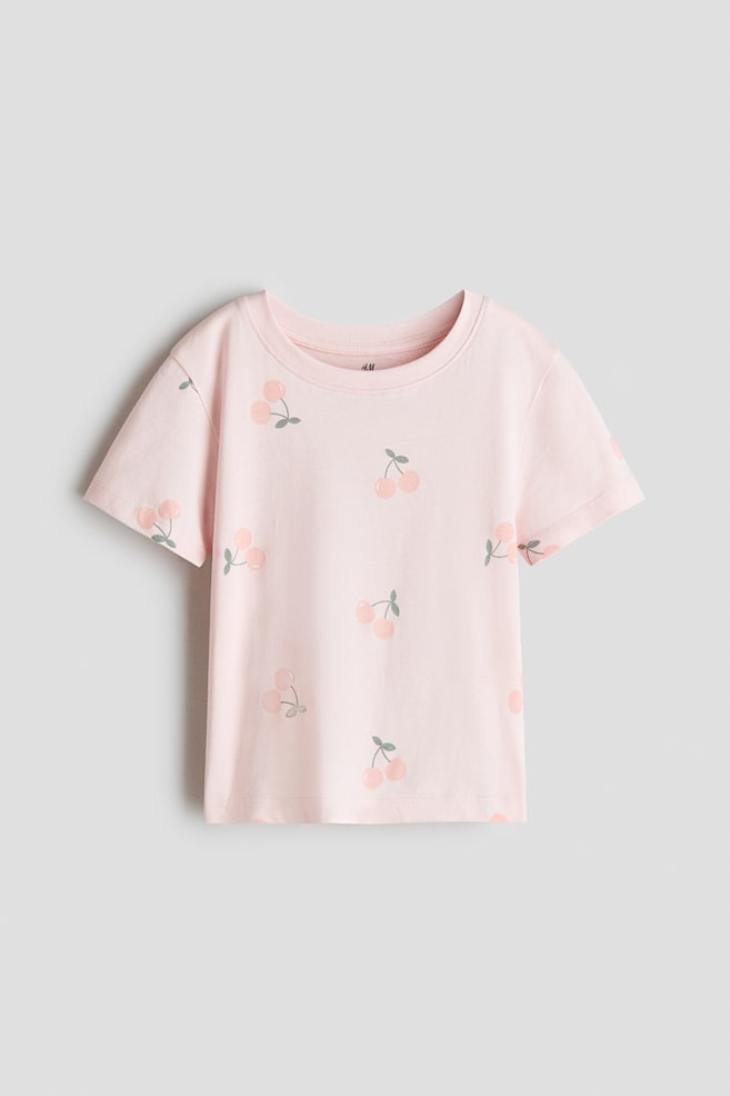 Printed T-shirt - Light pink/Cherries/Cream/Cherries/Pale purple/Unicorns - 1