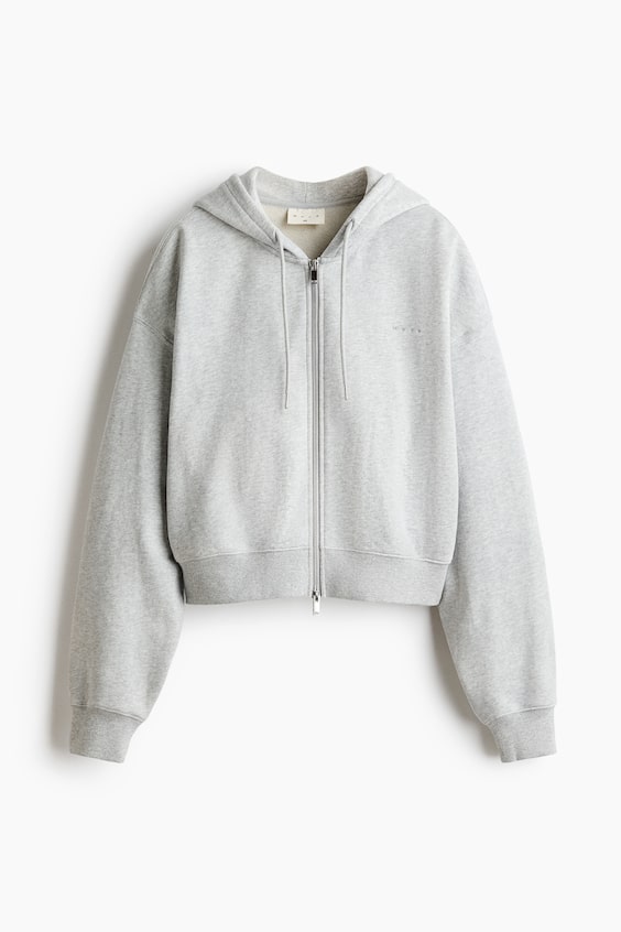 Женские худи H&M Cropped Hooded Activewear Sweatshirt Jacket
