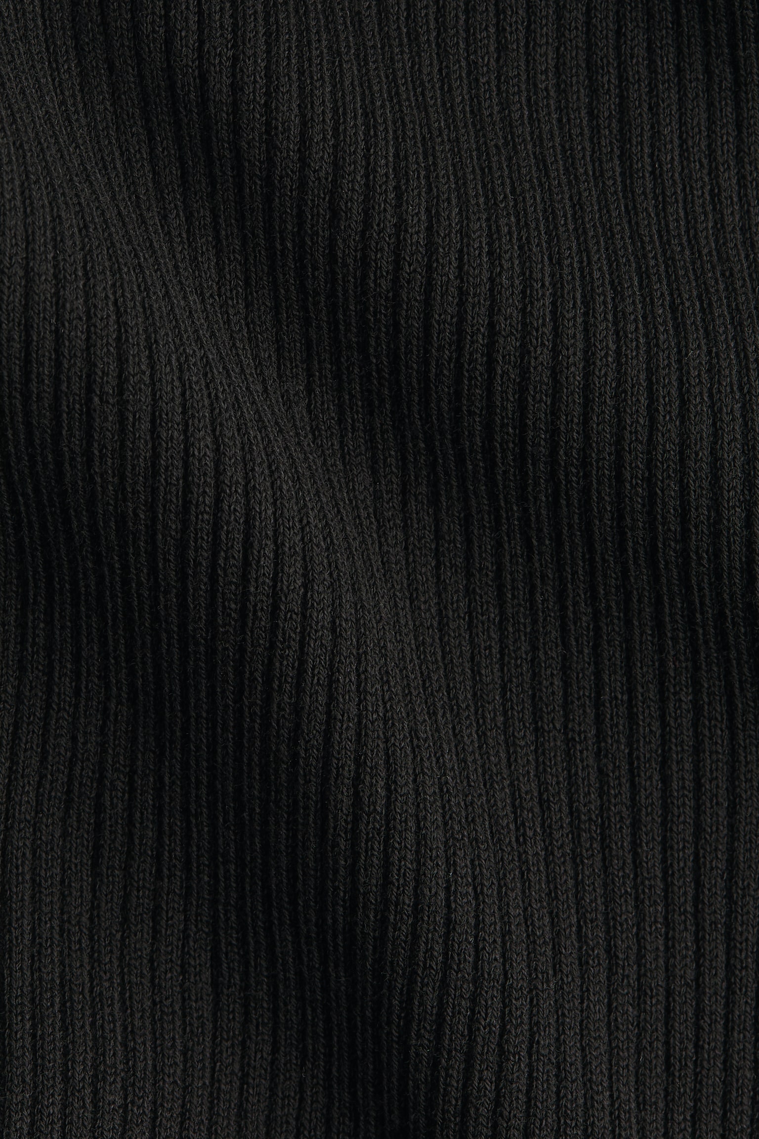 MAMA Rib-knit turtleneck dress - Black/Dark brown - 4
