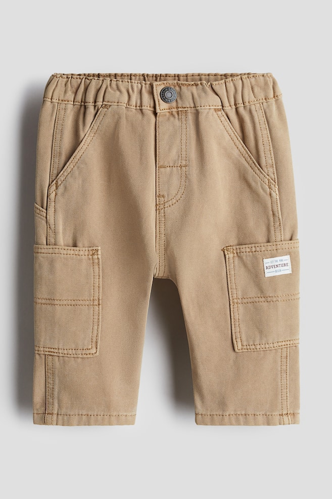 Yama Cepli Kot Pantolon - Bej - 1
