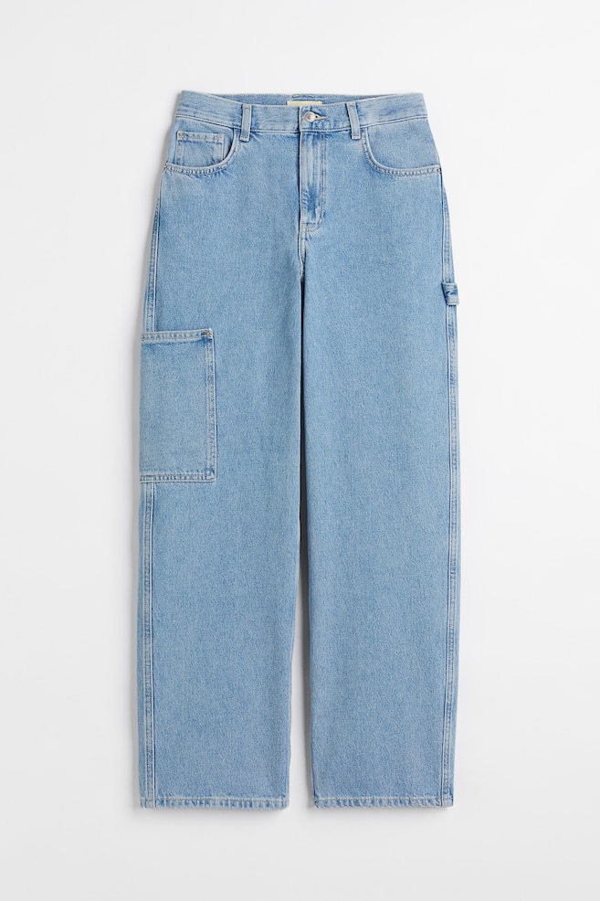 Workwear Straight Jeans - Denimblå - 1