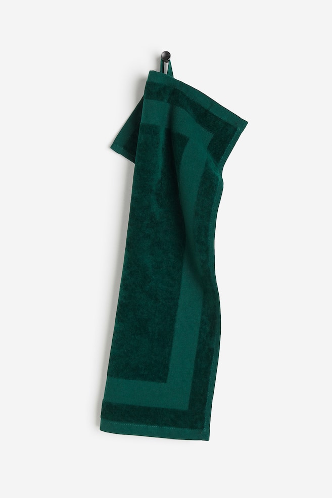 Gæstehåndklæde i velour - Mørkegrøn/Lysegrøn/Gul/Lys beige/Marineblå - 1