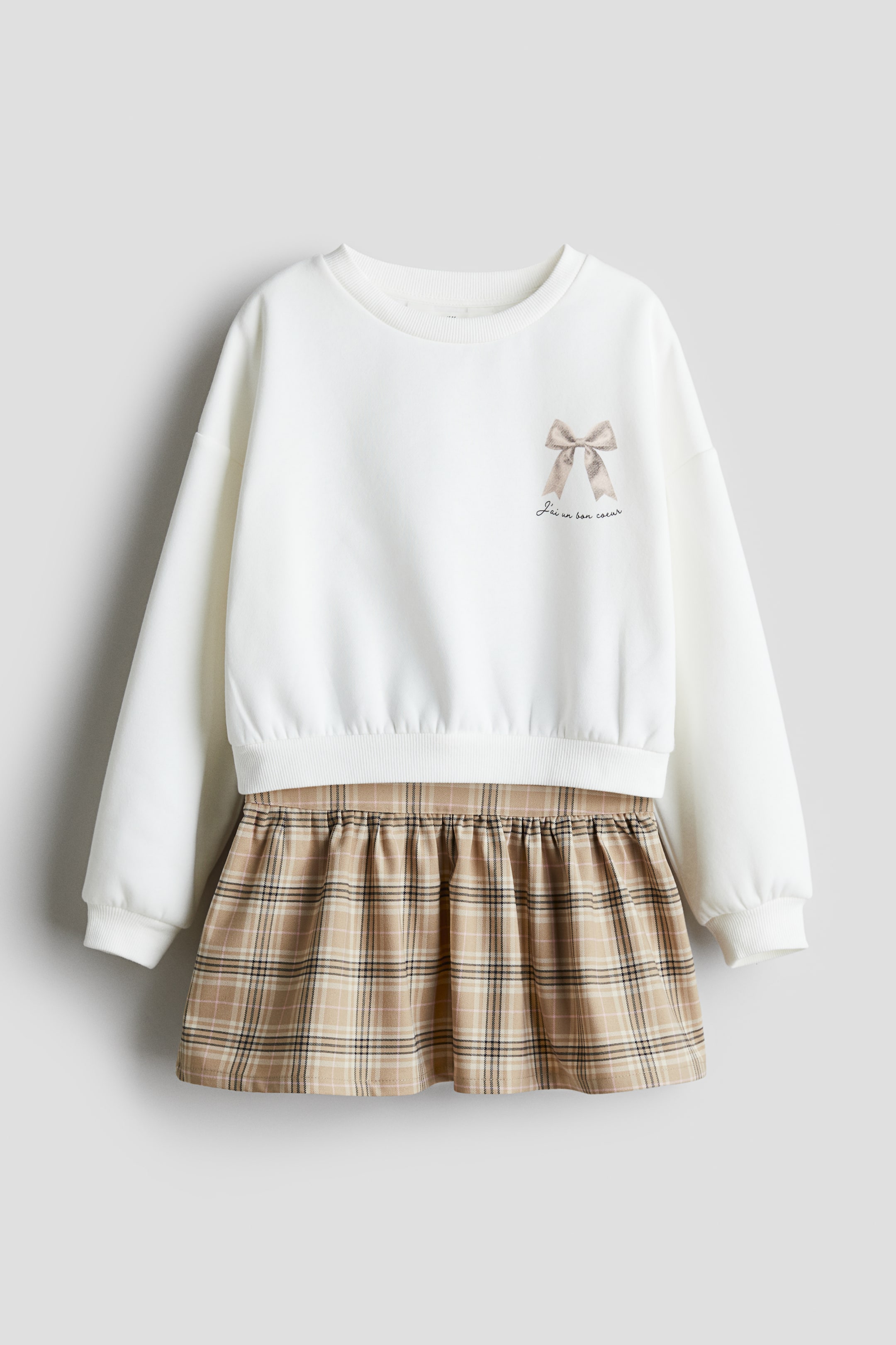 2-piece Sweatshirt and Skirt Set