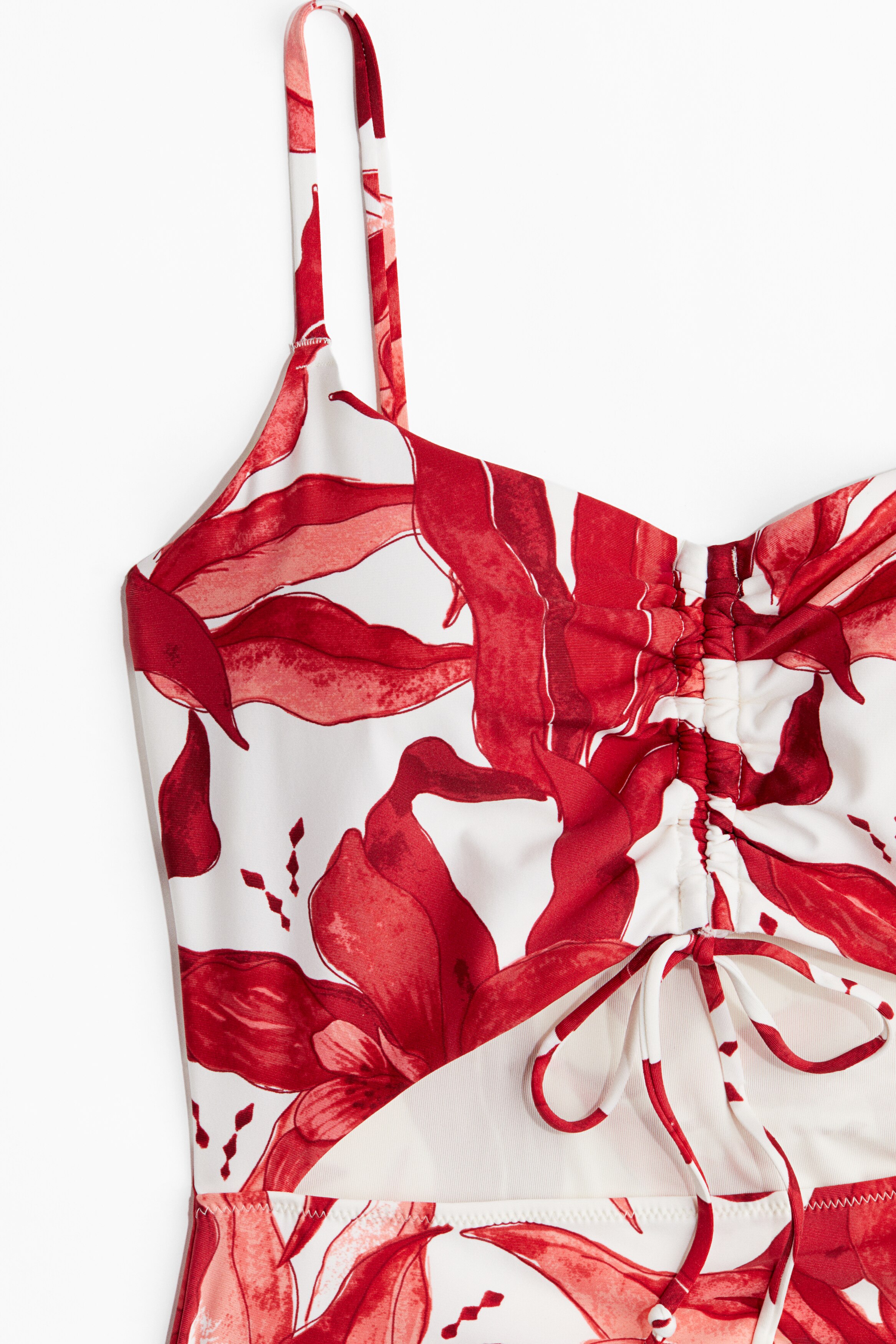 Padded-cup cut-out swimsuit