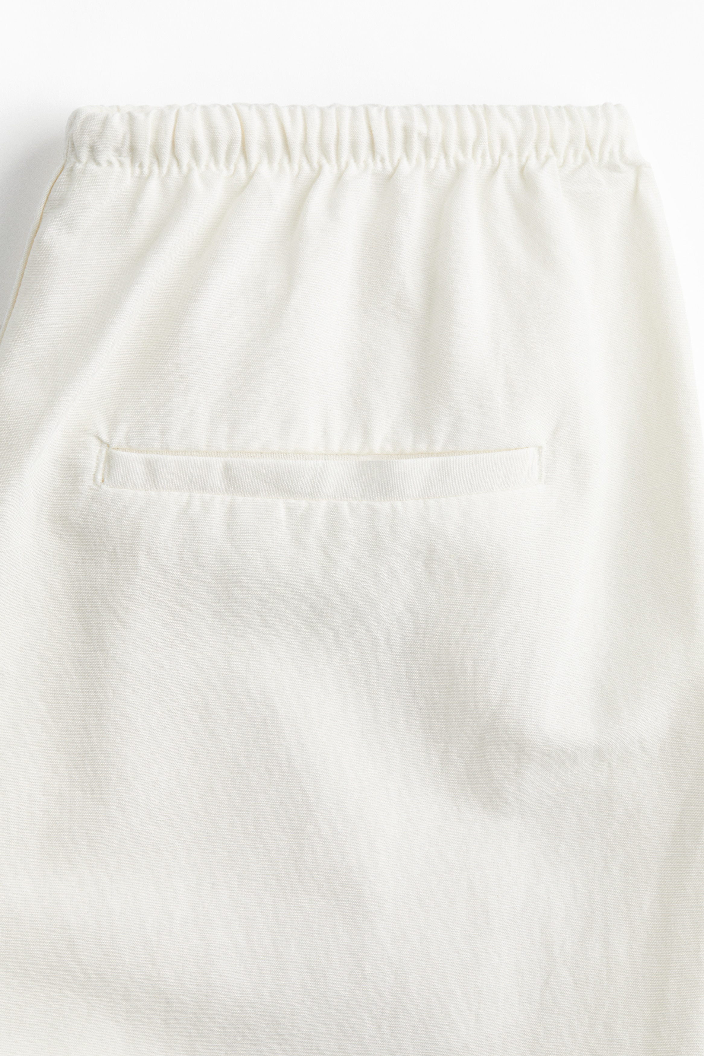 Straight linen-blend trousers