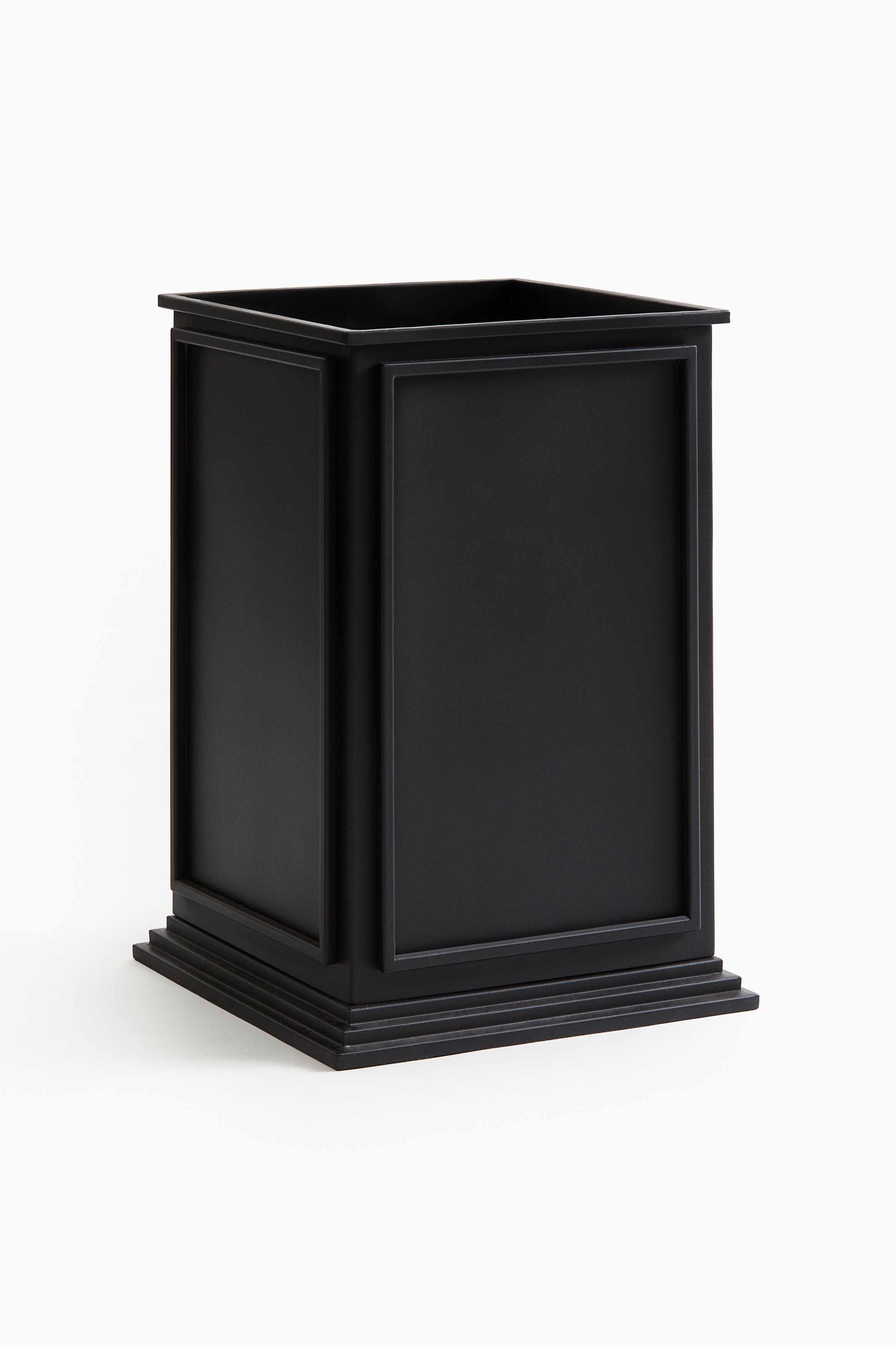 Hoher Blumentopf aus Metall - Schwarz