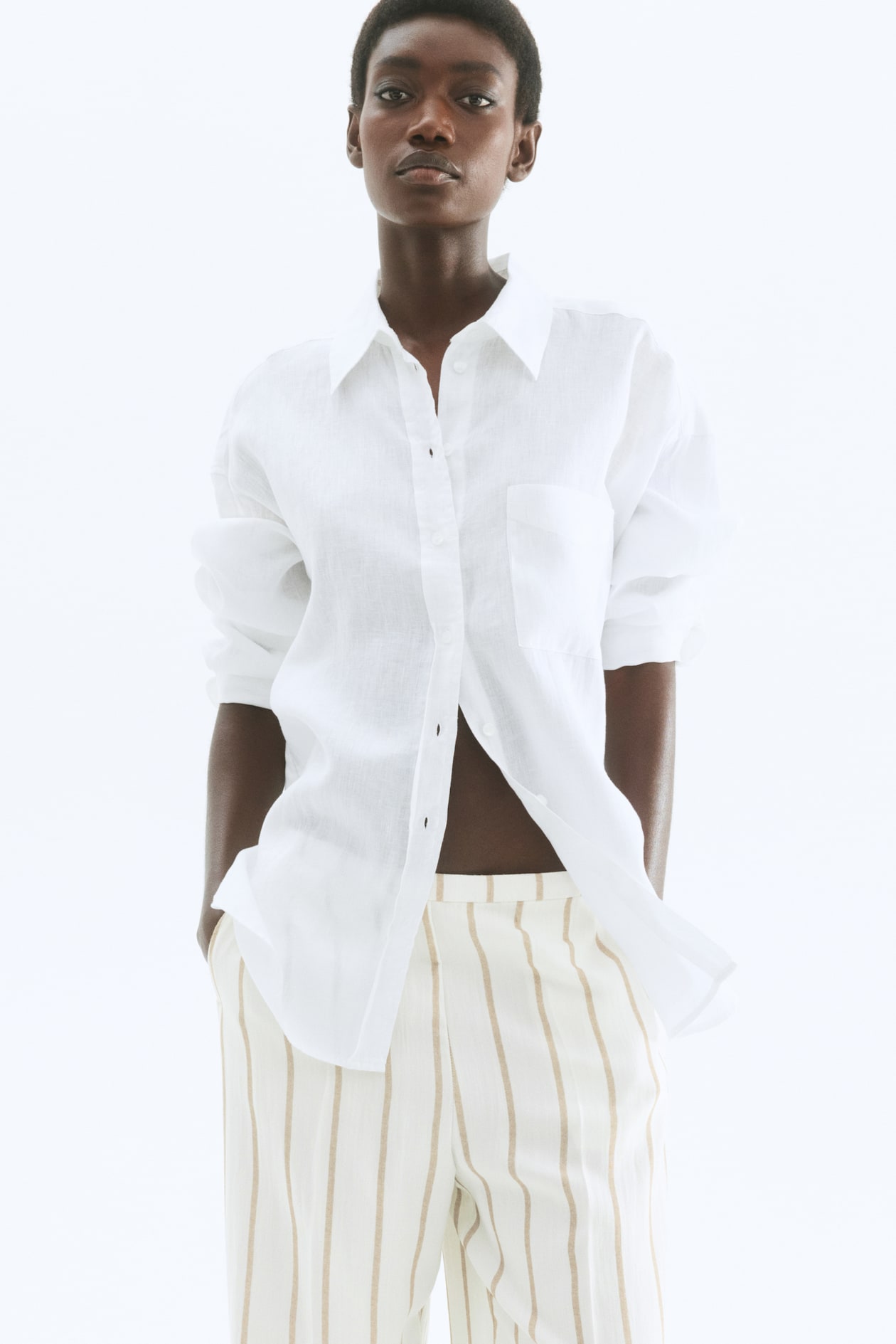 Wide-Leg Twill Pants - image 4