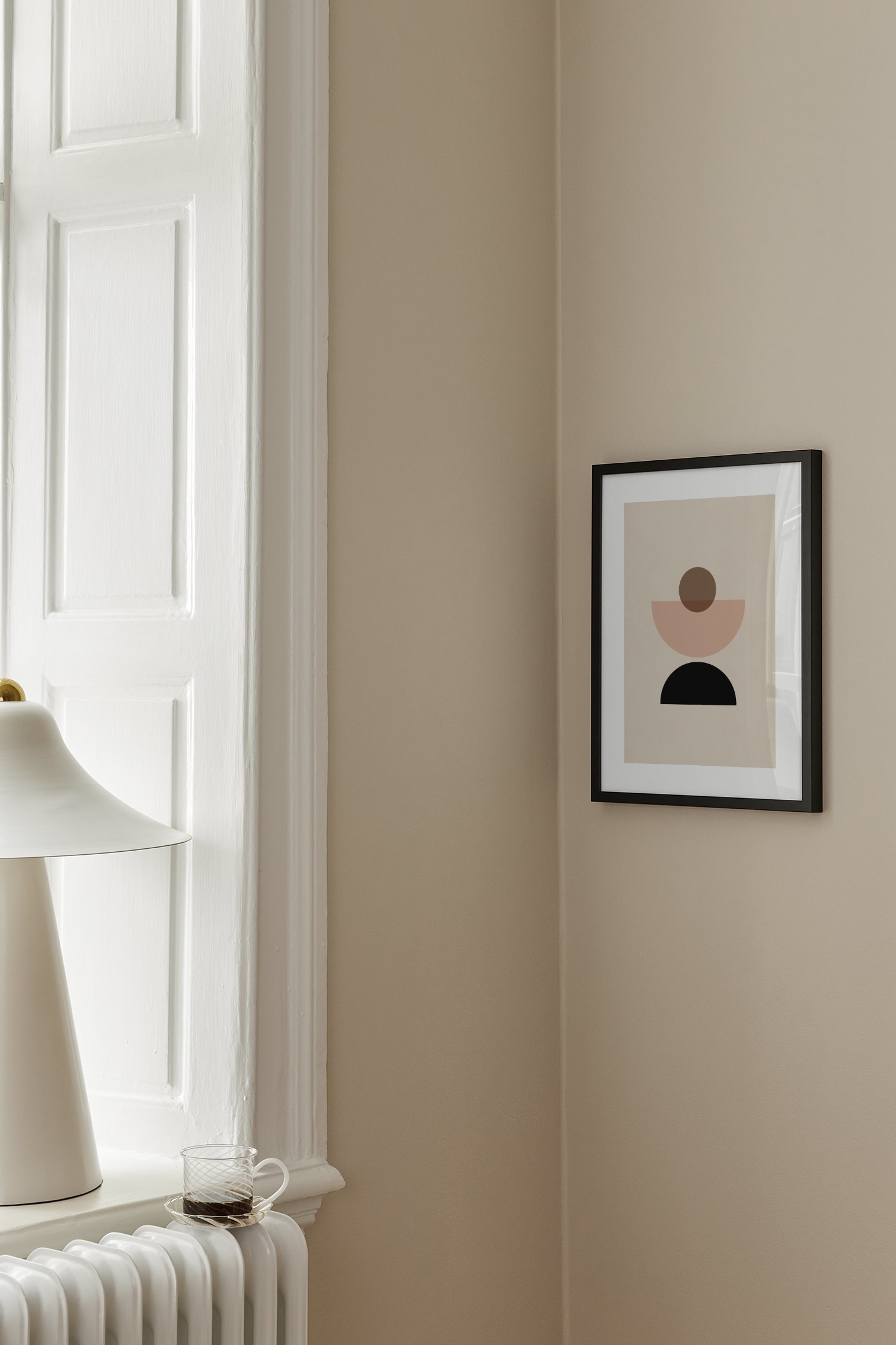 Balance Forms Plakat - Beige/sort