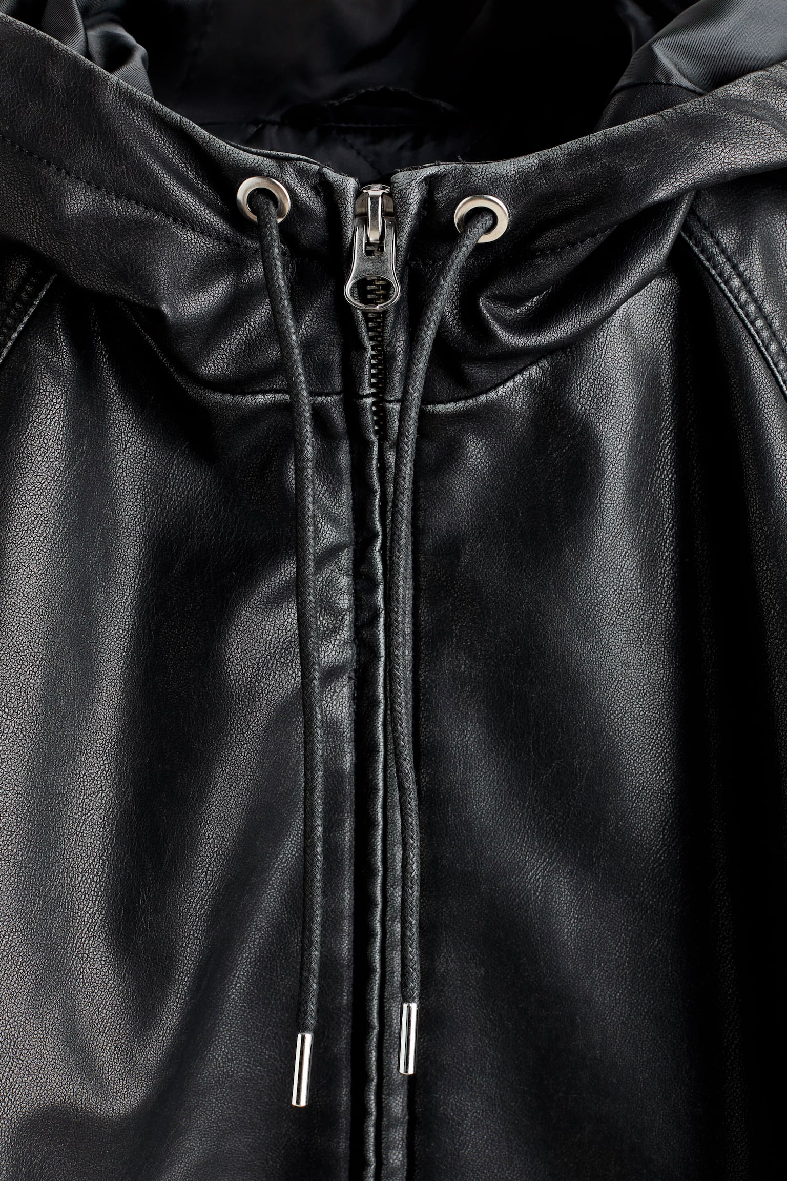 Мужская куртка H&M Hooded, цвет: Чёрный — фото 7