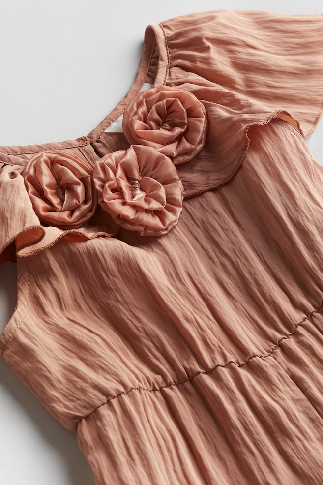 Flower-detail jumpsuit - Beige-pink - 6