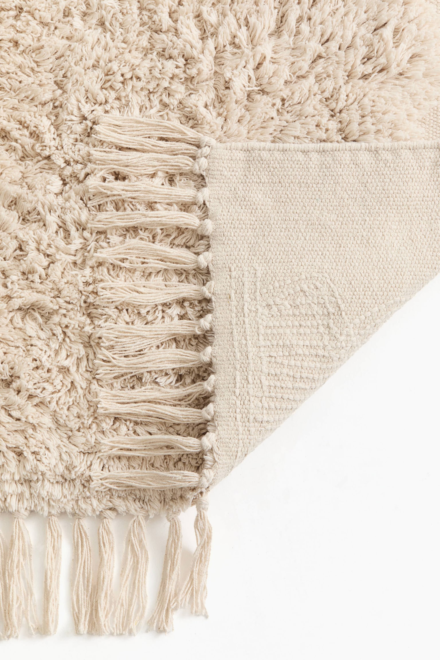 Chocholatý bavlnený koberček - Svetlobéžová/alpaka - 2