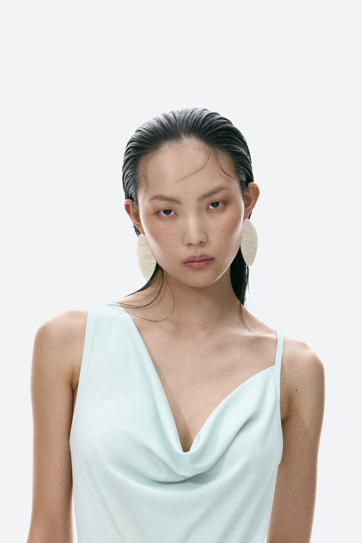 Asymmetric Cowl-Neck Dress - image 2