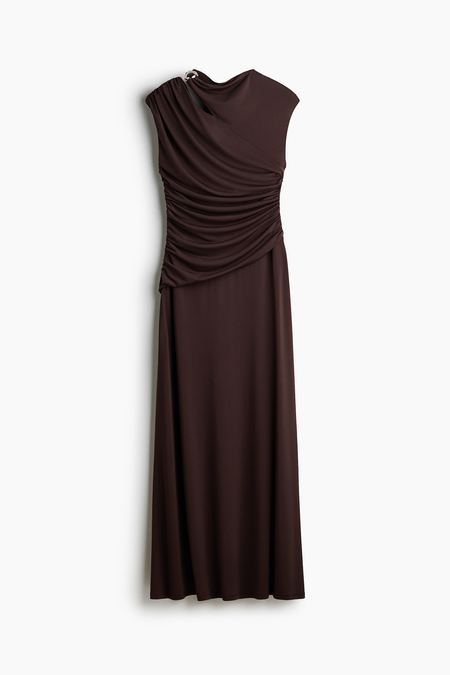 Draped cut-out dress - Dark brown - 1