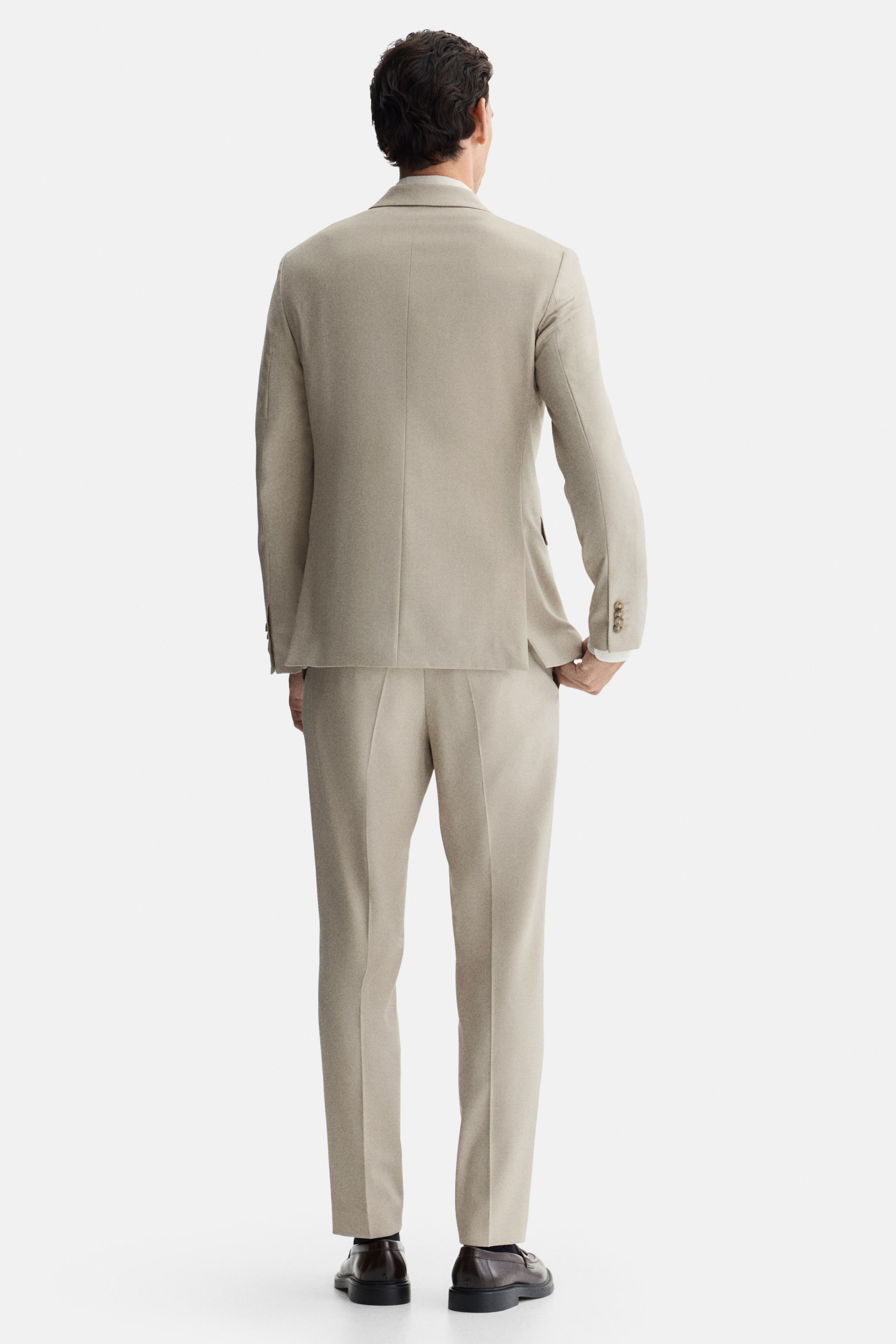 View larger image: Slim Fit Jacket - Beige - Men | H&M 5