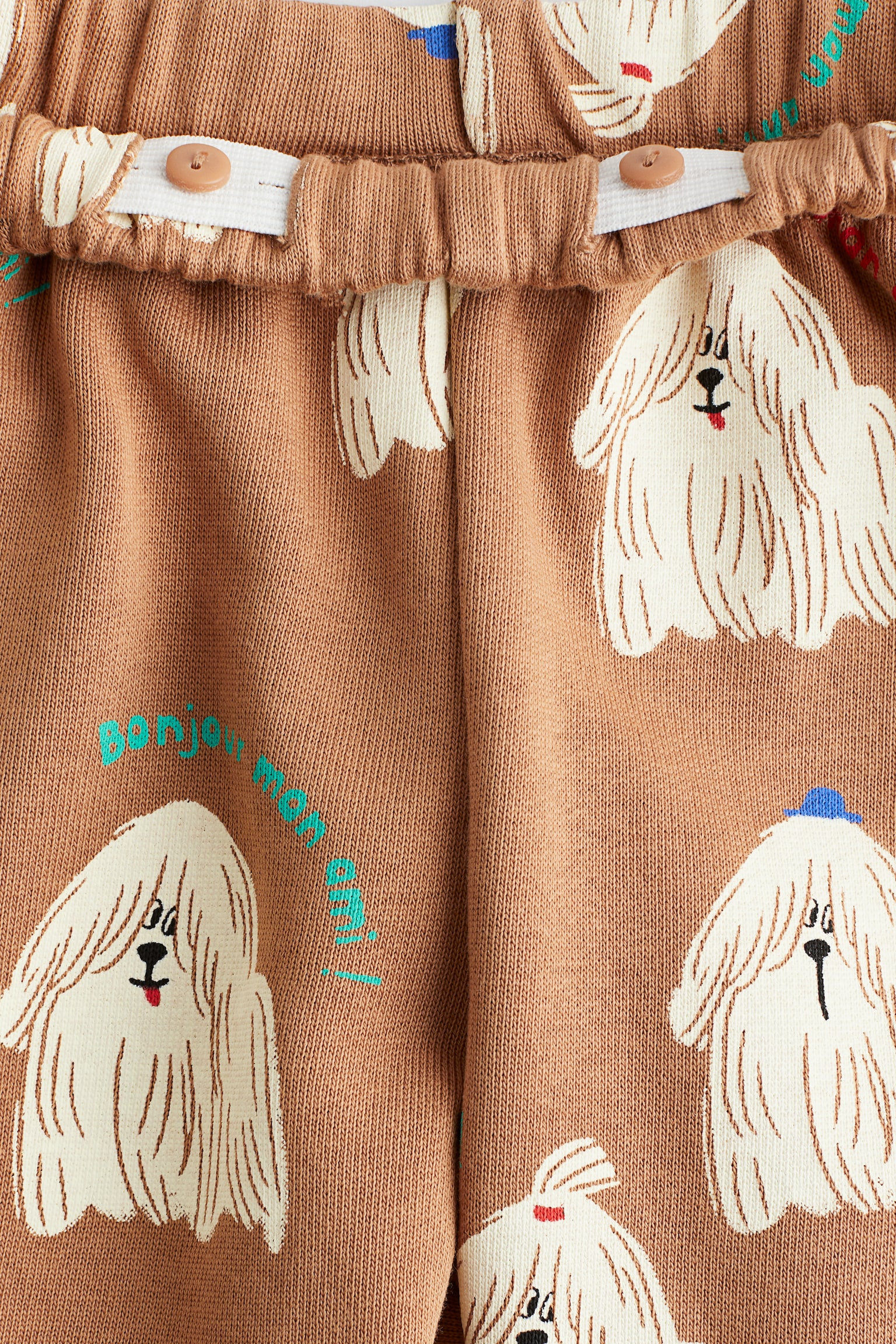 2-piece sweatshirt set - Beige/Bonjour Mon Ami/White/Pasta Broccoli/Light beige/Moose/Light yellow/Dogs - 2