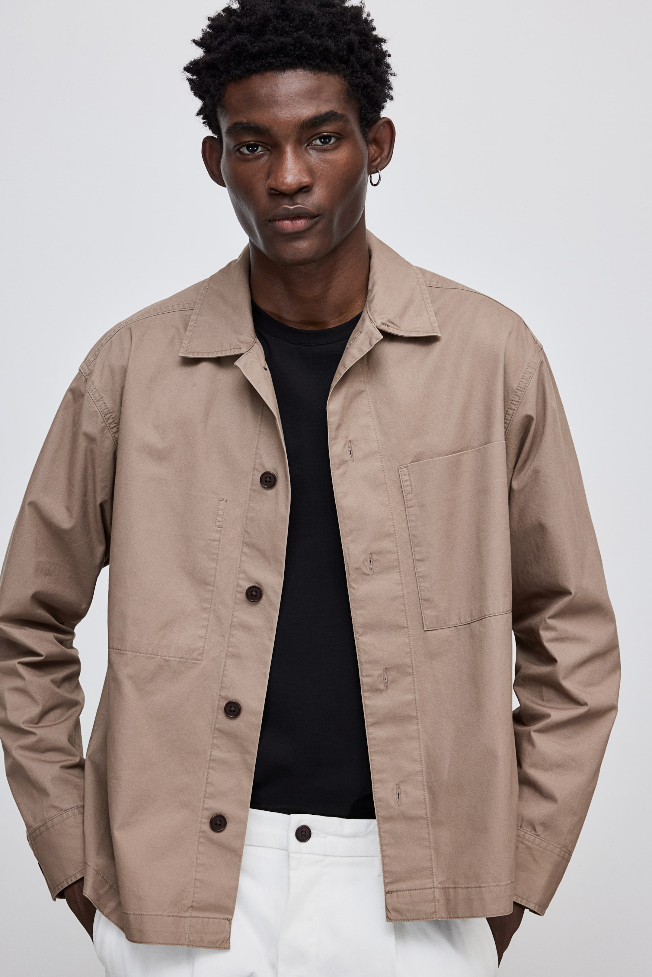 Regular Fit Twill Overshirt