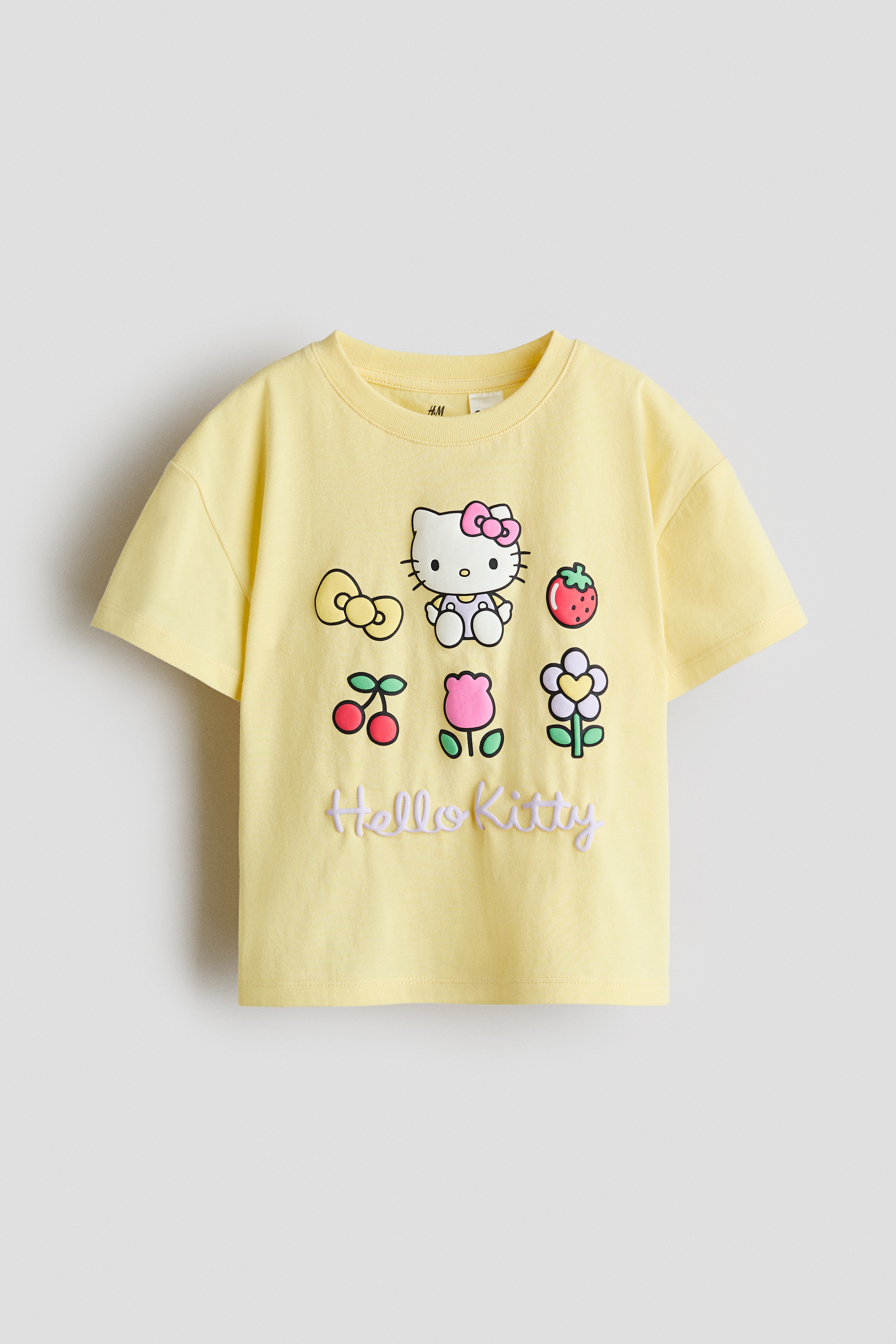 Yellow/Hello Kitty Cotton T-Shirt with Printed Motif for kids | H&M CA