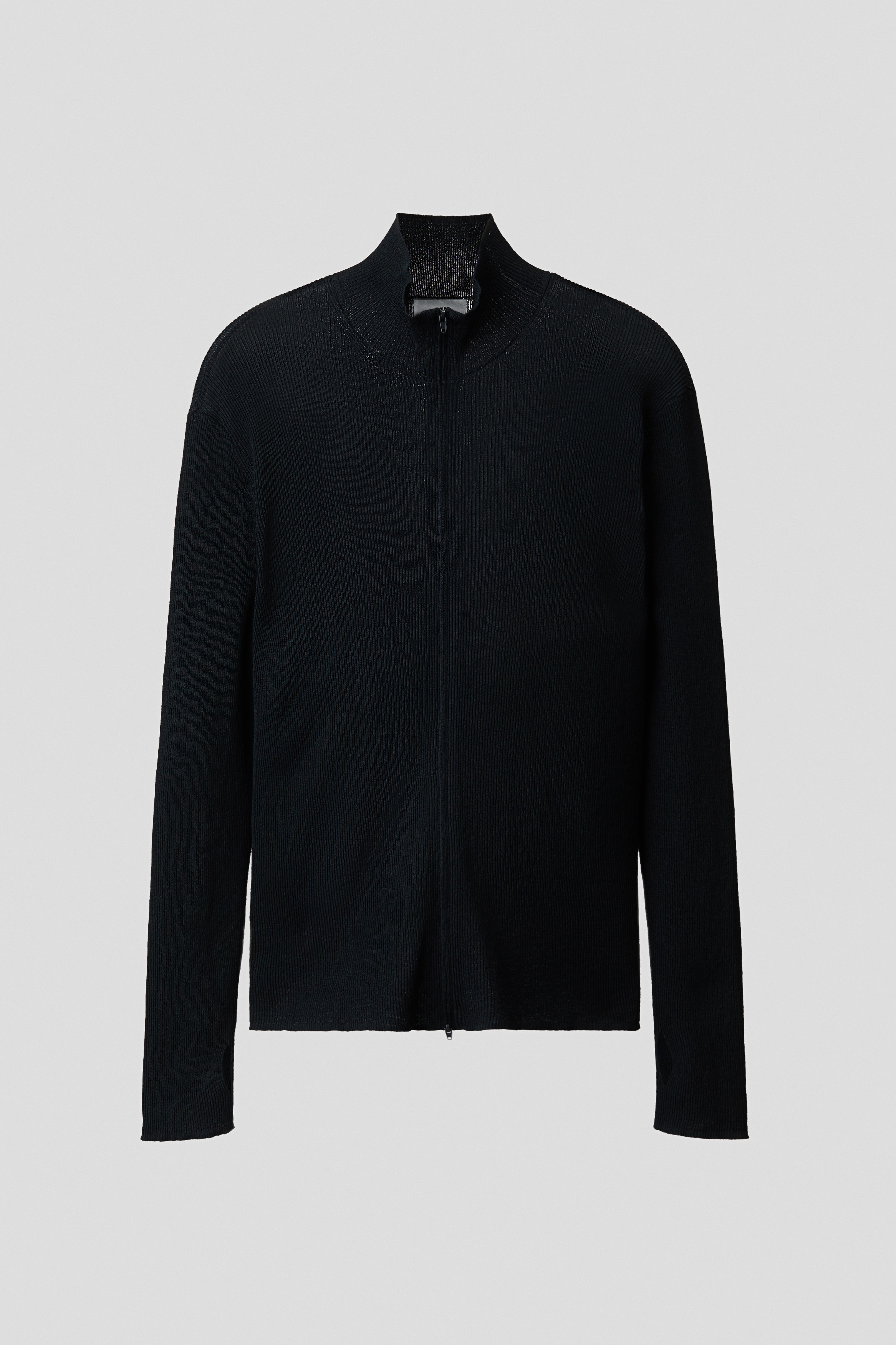 Svetr na zip Slim Fit - Námořnická modř