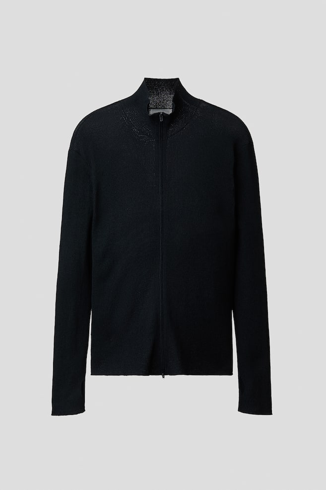 Vest met rits - Slim Fit - Marineblauw/Zwart - 1