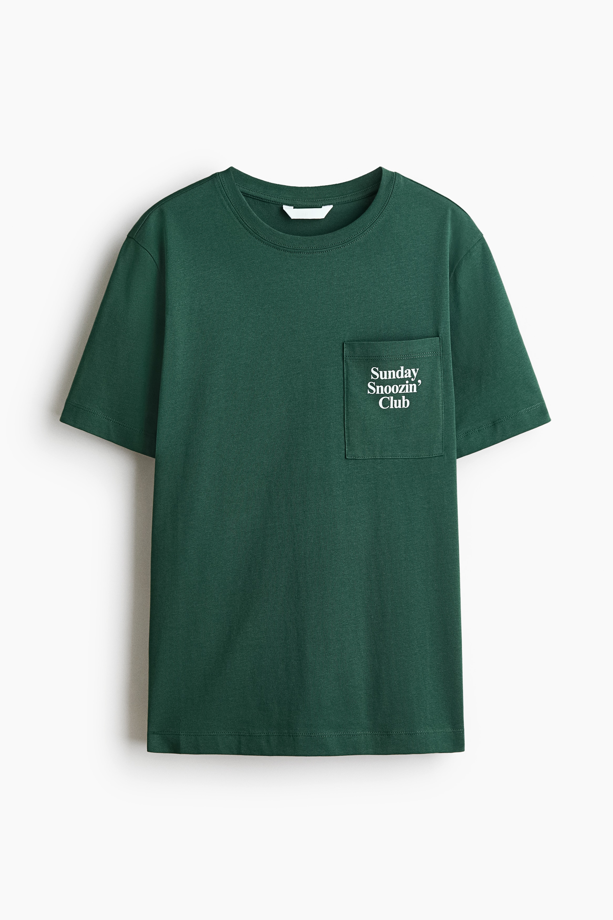Cotton T-shirt - Dark green/Brown/Morning Club/White/Espresso Club