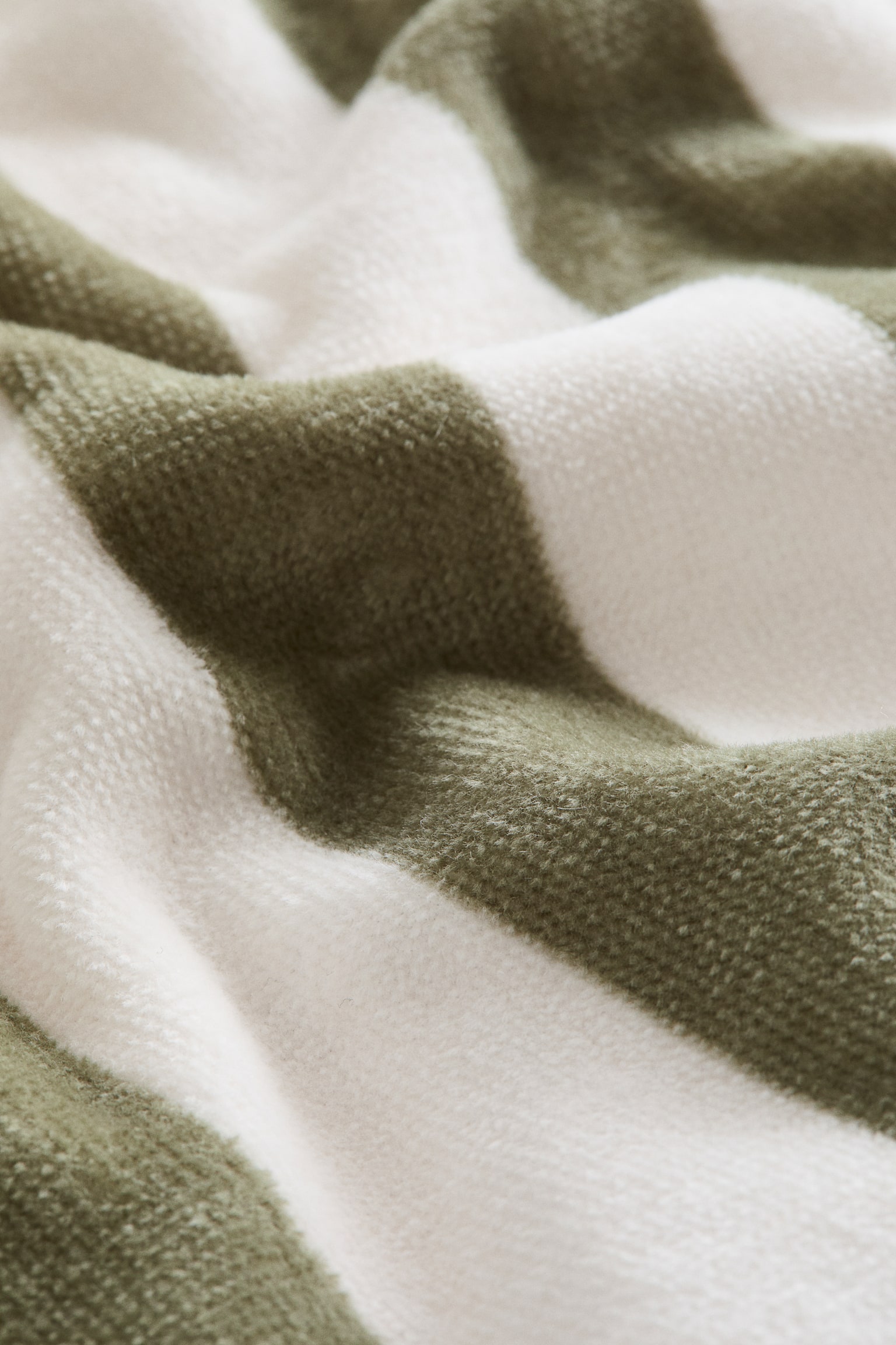 Striped cotton towel cape - Green/White striped/Light pink/White striped/Light brown/White striped - 3