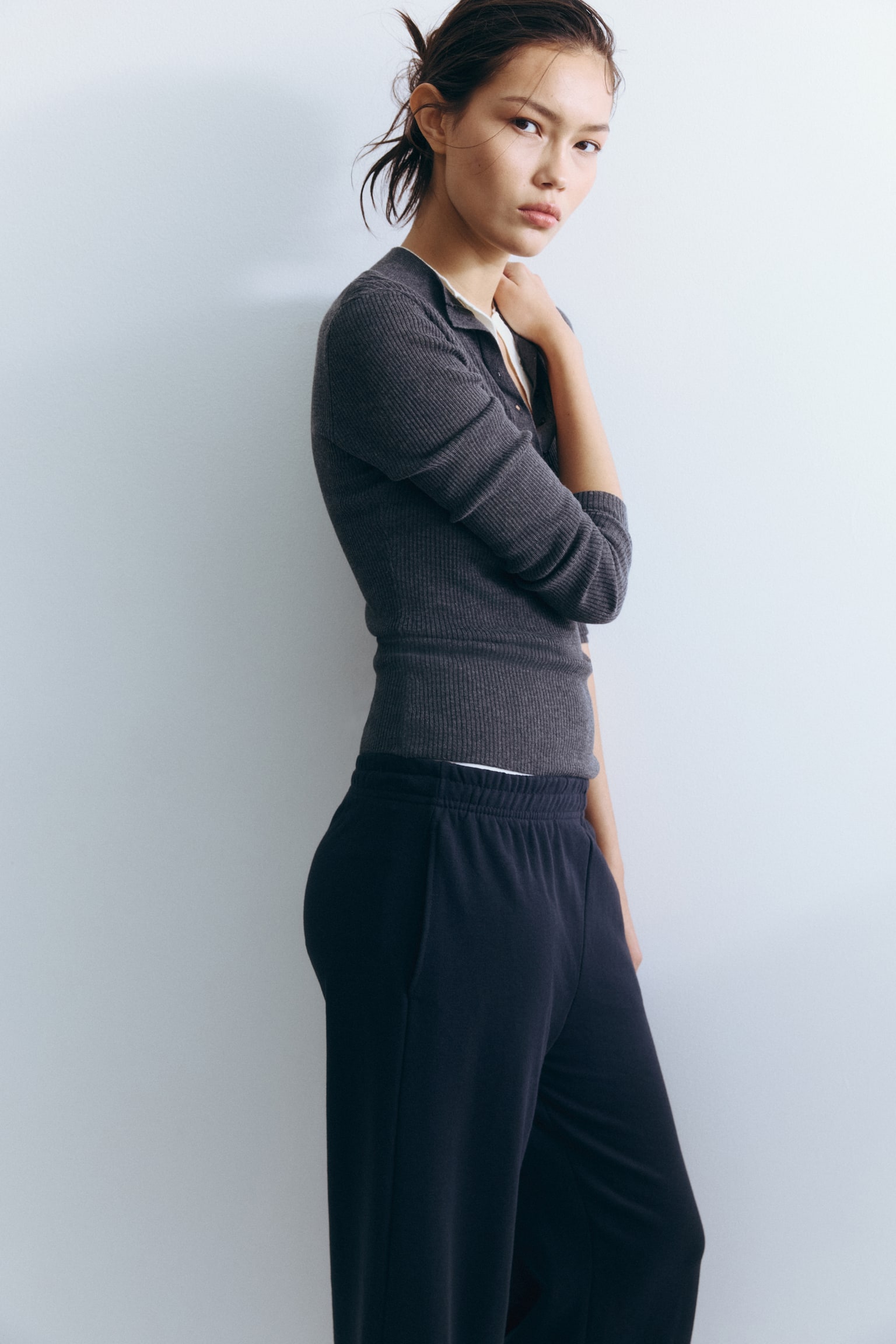 Sweatpants - Dark blue/Black/Khaki green/Cream/Light pink/Dark brown/Light turquoise/Burgundy - 5