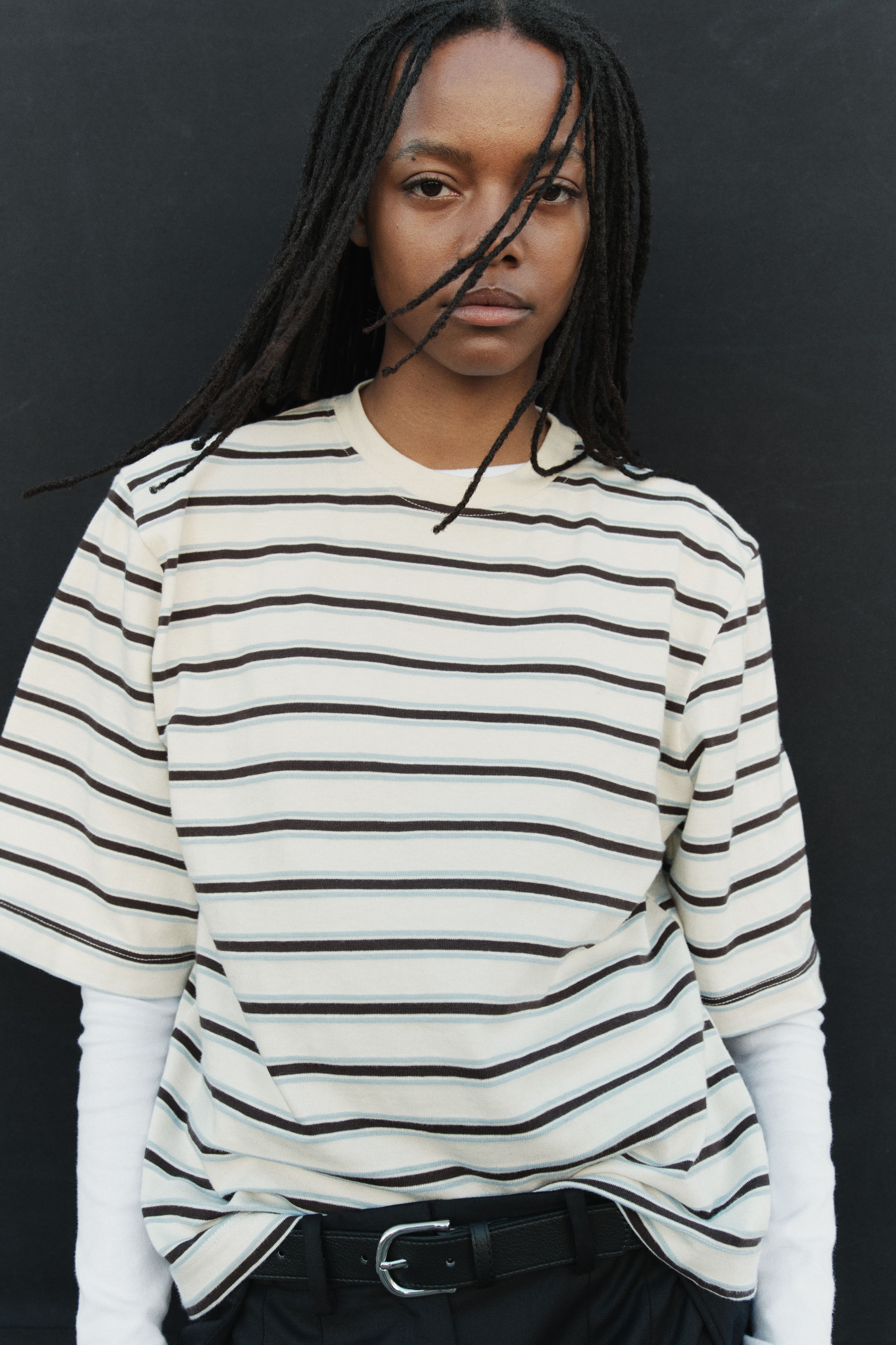 Oversized Fine-Knit T-Shirt