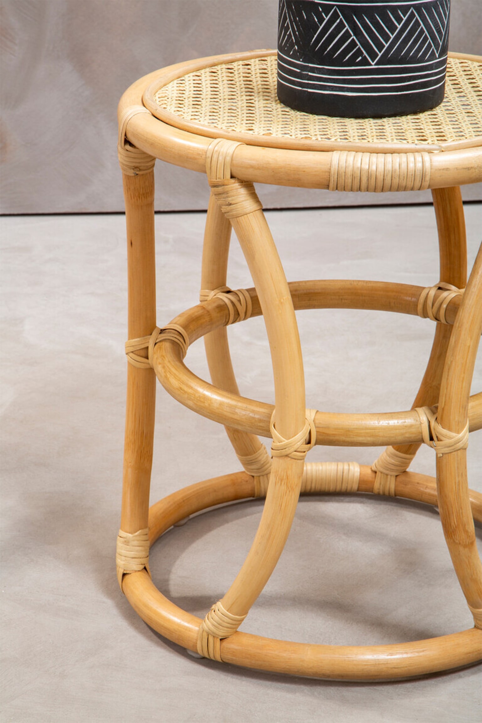 Mataram Small Natural Rattan Table - Natural - 3