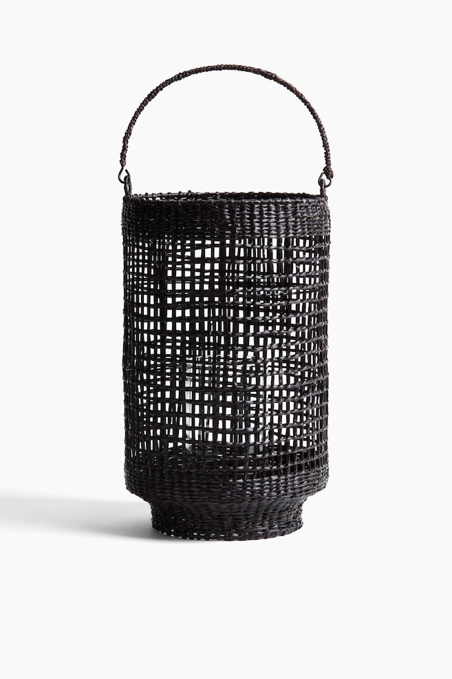 Extra-large seagrass lantern - Dark brown - 1