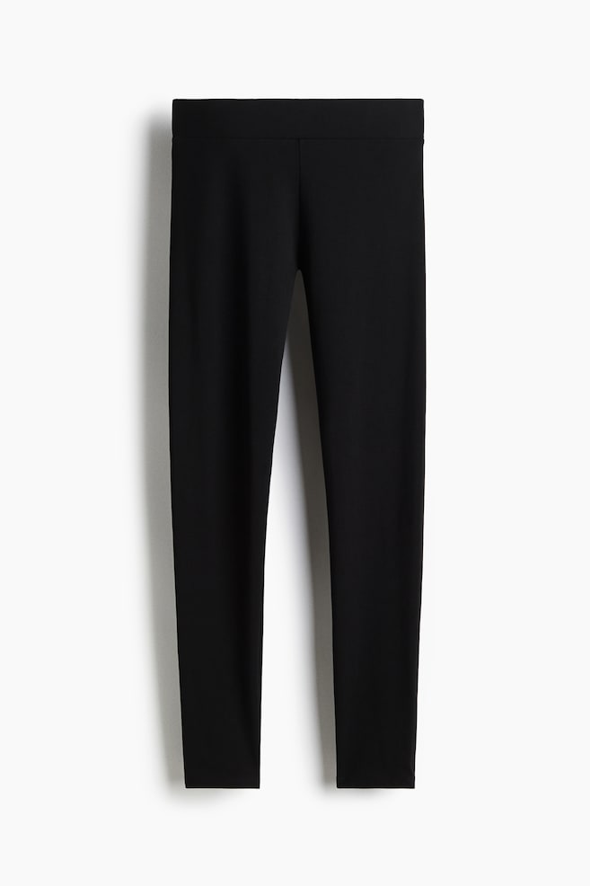 Cotton leggings - Black - 1
