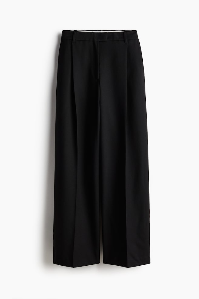 Tailored wool trousers - Black - 1