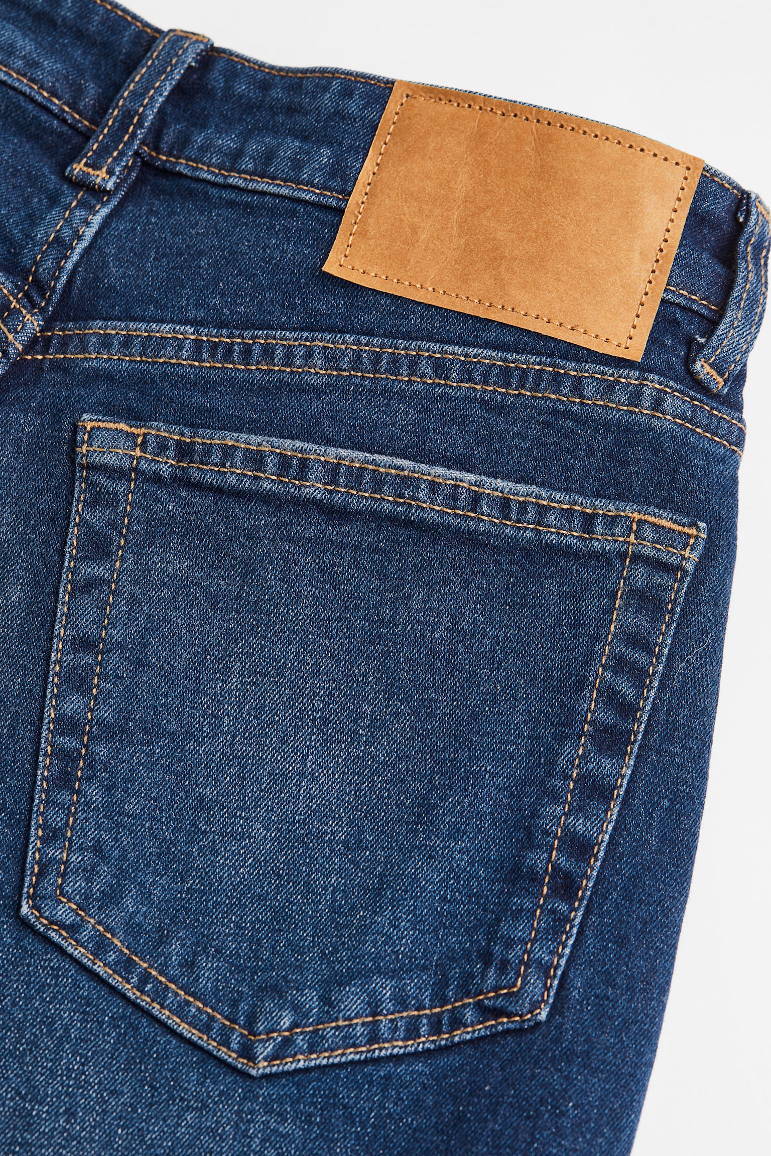 Mom Loose-fit High Ankle Jeans - Dark denim blue/Light denim blue/White/Floral - 2