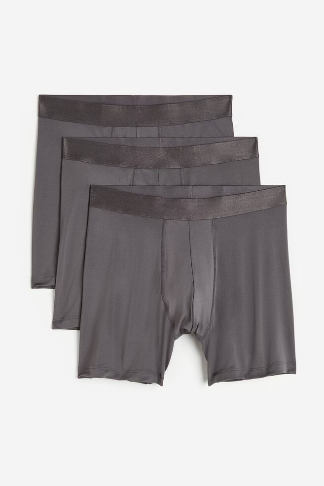 3-pack DryMove™ trunks sport - Mørk grå/Sort - 1
