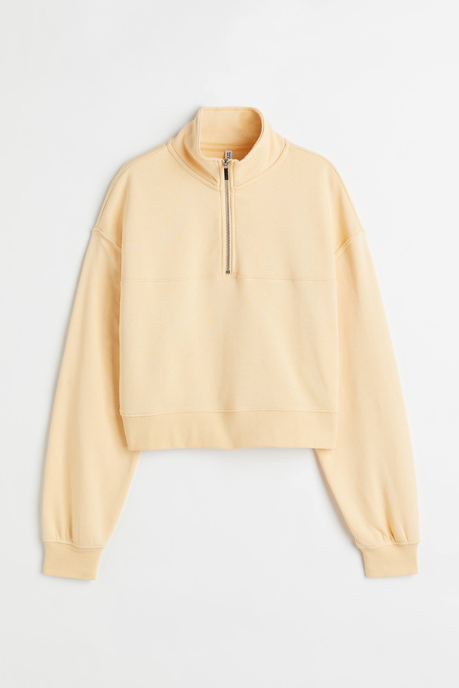 Zip-top sweatshirt - Light yellow