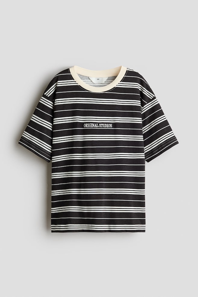 Embroidery-motif T-shirt - Black/Original Studios - 1