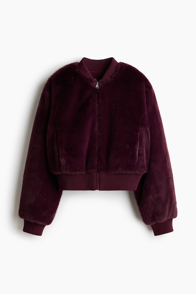 Bomber réversible - Rouge prune/Noir - 1