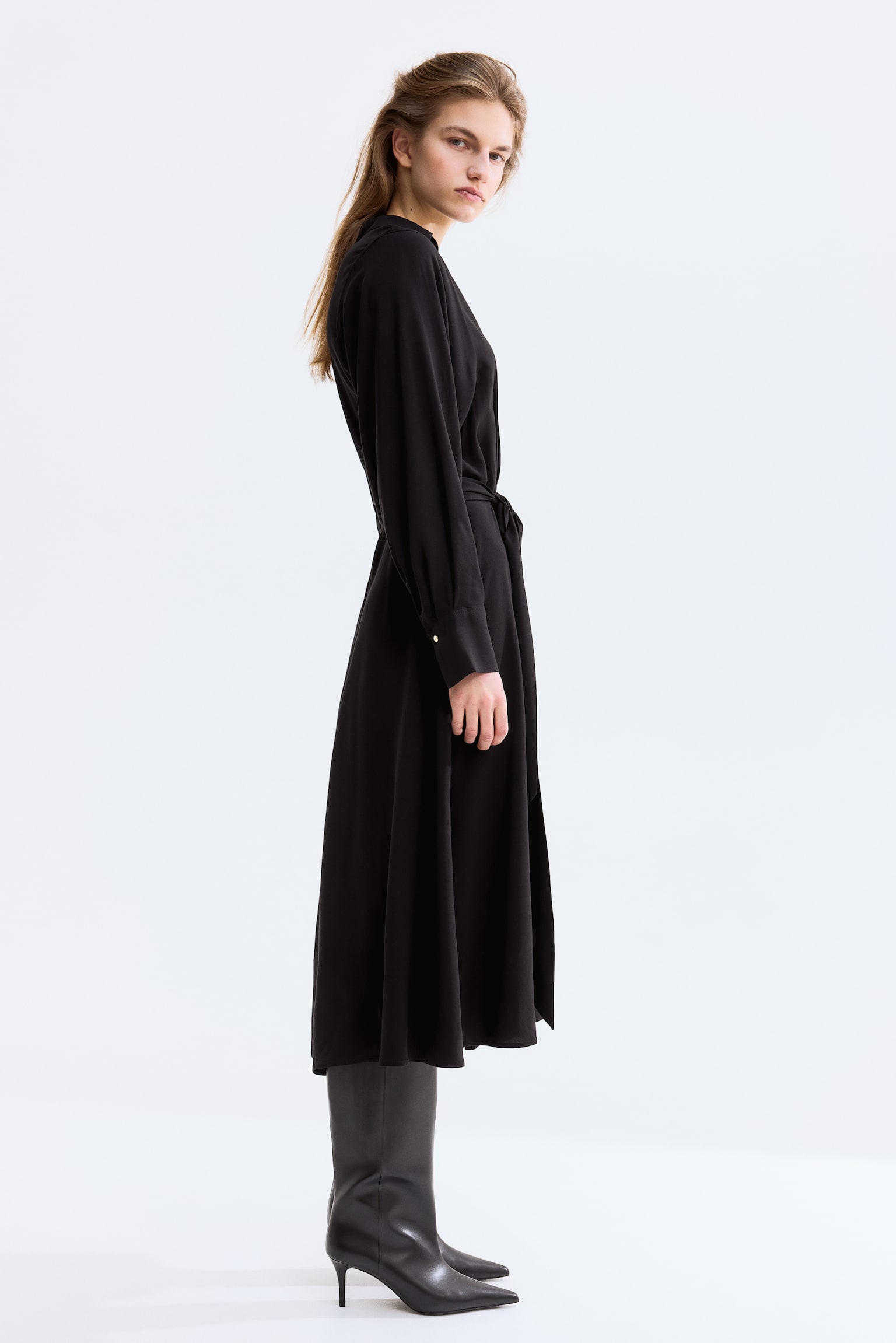 Shirt dress - Black/Blue/Striped/Navy blue - 3