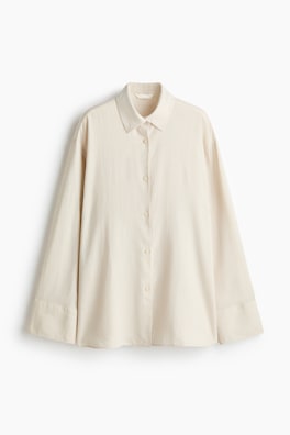 Oversized skjorta i linmix